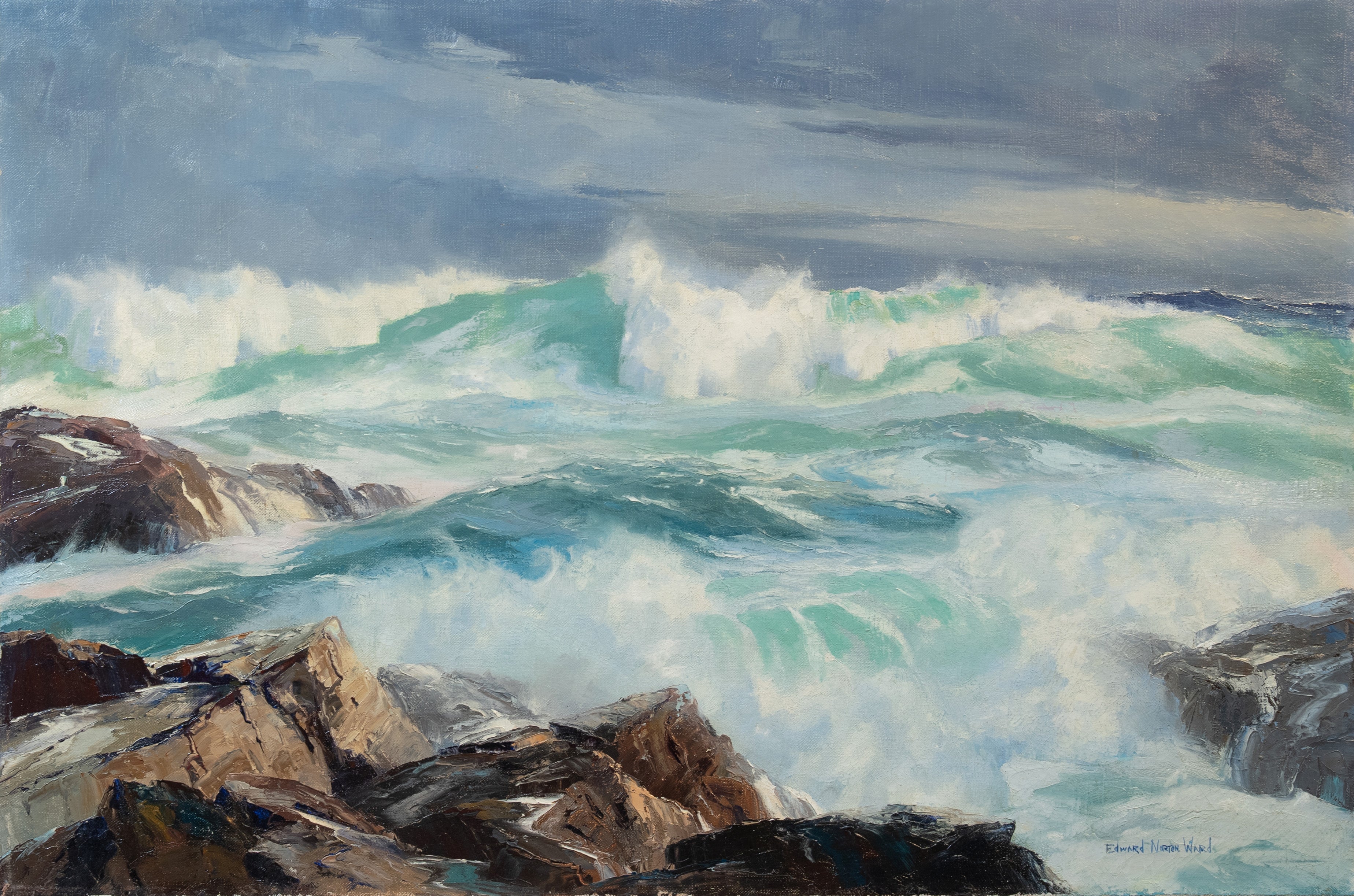 'Big Surf, Point Lobos' California Impressionism, Carmel Art Association, Taos