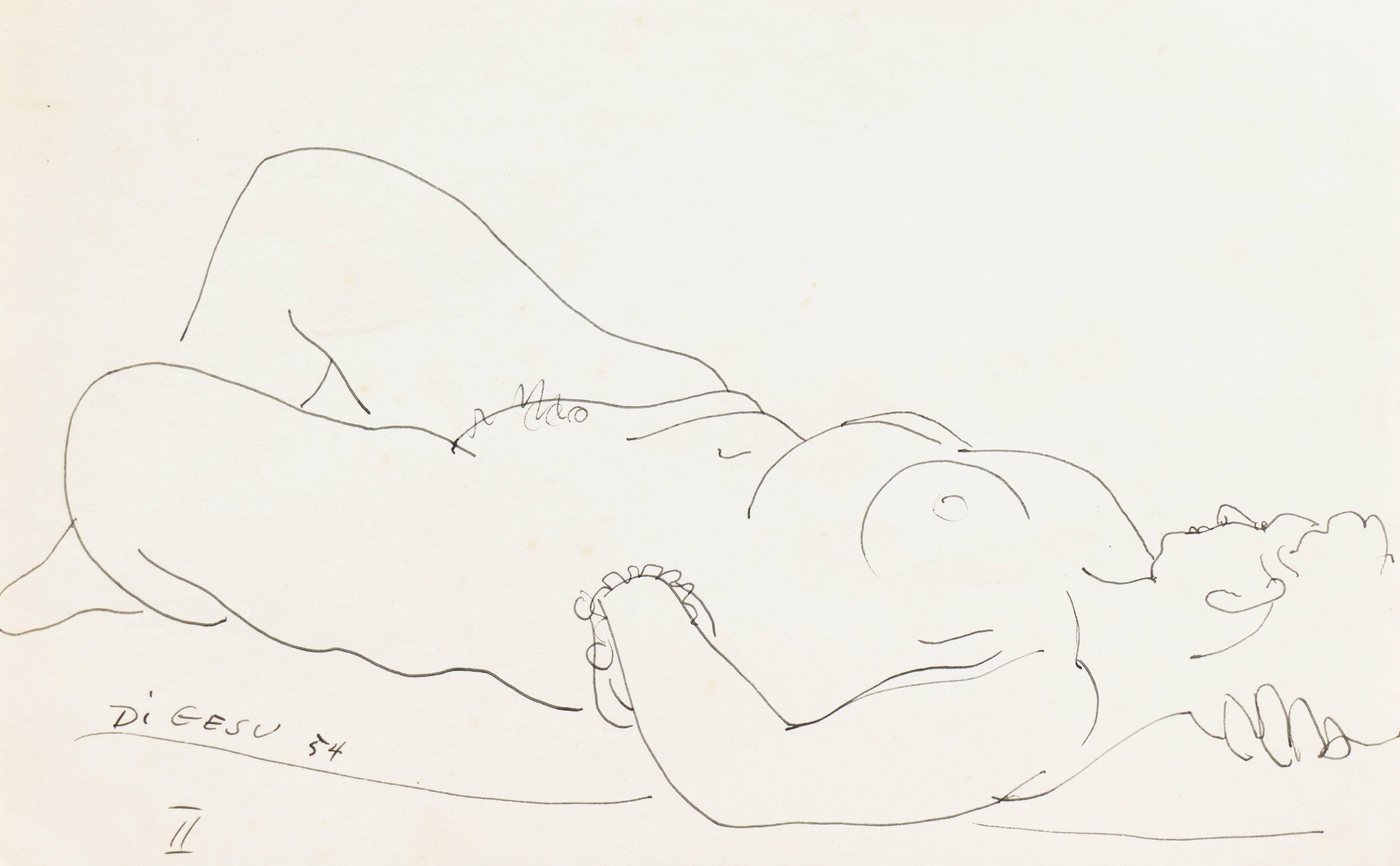 'Reclining Nude', Louvre, Académie Chaumière, Paris, SFAA, Carmel, LACMA