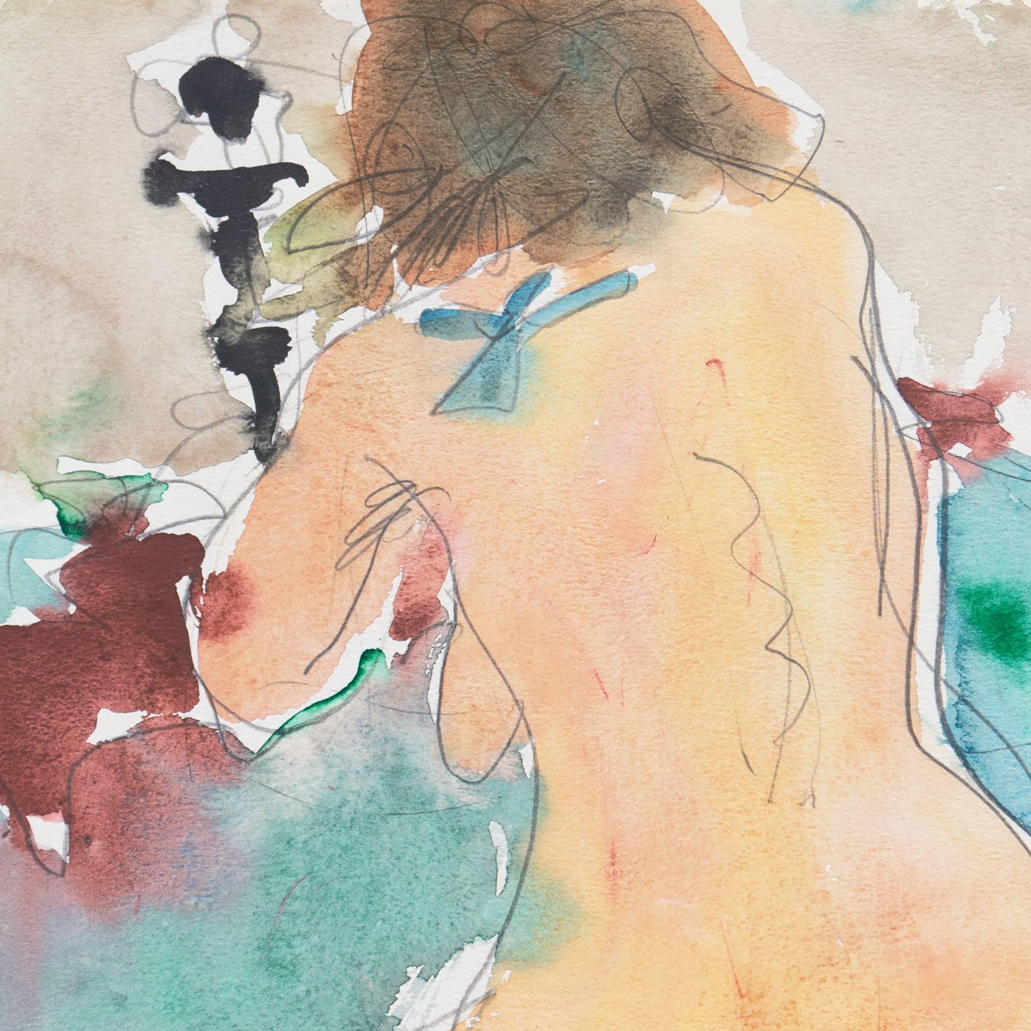 'Kneeling Nude', Louvre, Académie Chaumière, LACMA California Post-Impressionist For Sale 1