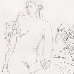 'Seated Nude', California Post-Impressionist, Louvre, Académie Chaumière, LACMA