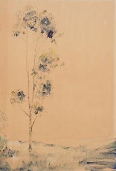 'Eucalyptus Tree', Antique Watercolor Landscape Study