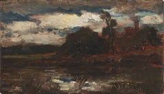 'River Landscape', American Barbizon School, Providence Art Club Founder