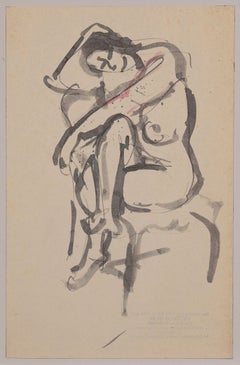 'Seated Nude', Paris, Louvre, Académie Chaumière et Etrangères, LACMA, SFAA