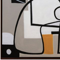 'Palm Desert Abstract', Large Framed Biomorphic Abstract, Automatism