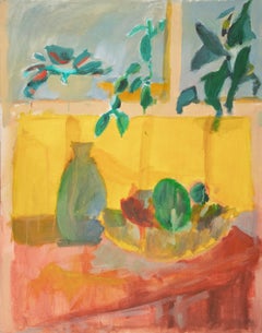 'Study of a Fruit and Vase', Large Post-Impressionist American School Still Life