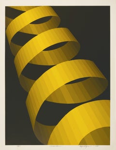 'Ascension', 1970s Optical Illusion Abstract Screen Print, PAFA, Pennsylvania