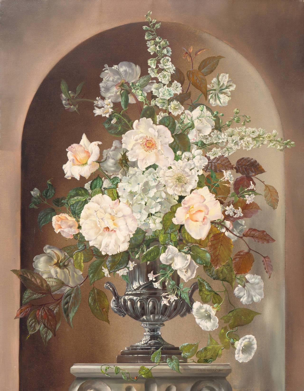 White Still Life - Painting by Cecil Kennedy