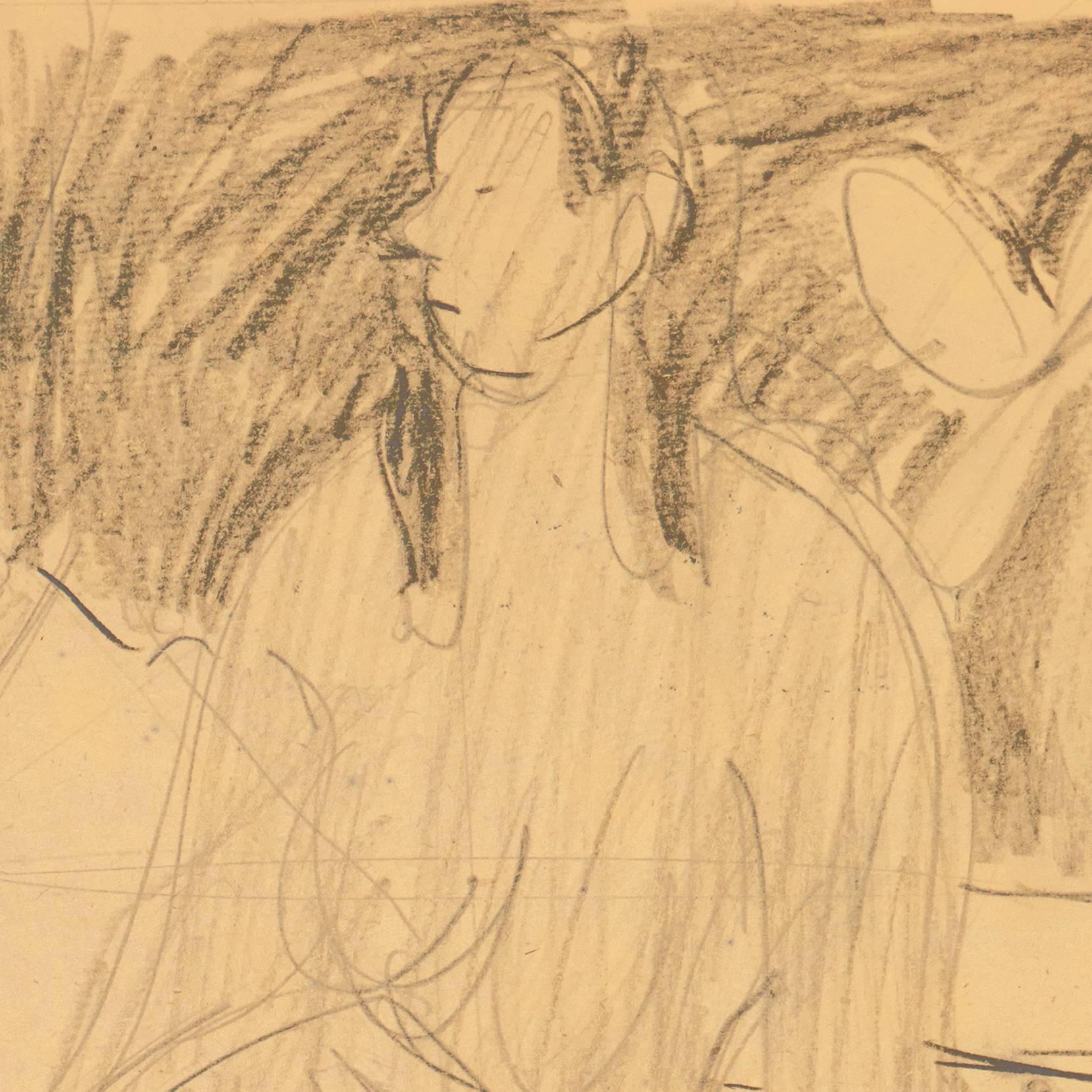 „Sittlicher Akt mit Mandolin“;Paris, Louvre, Salon d'Automne, Ac. Chaumière, LACMA (Post-Impressionismus), Art, von Victor Di Gesu