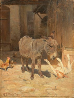 Old Friends   (Danish, Denmark, Animal, Rural, Genre, Donkey, Dog)