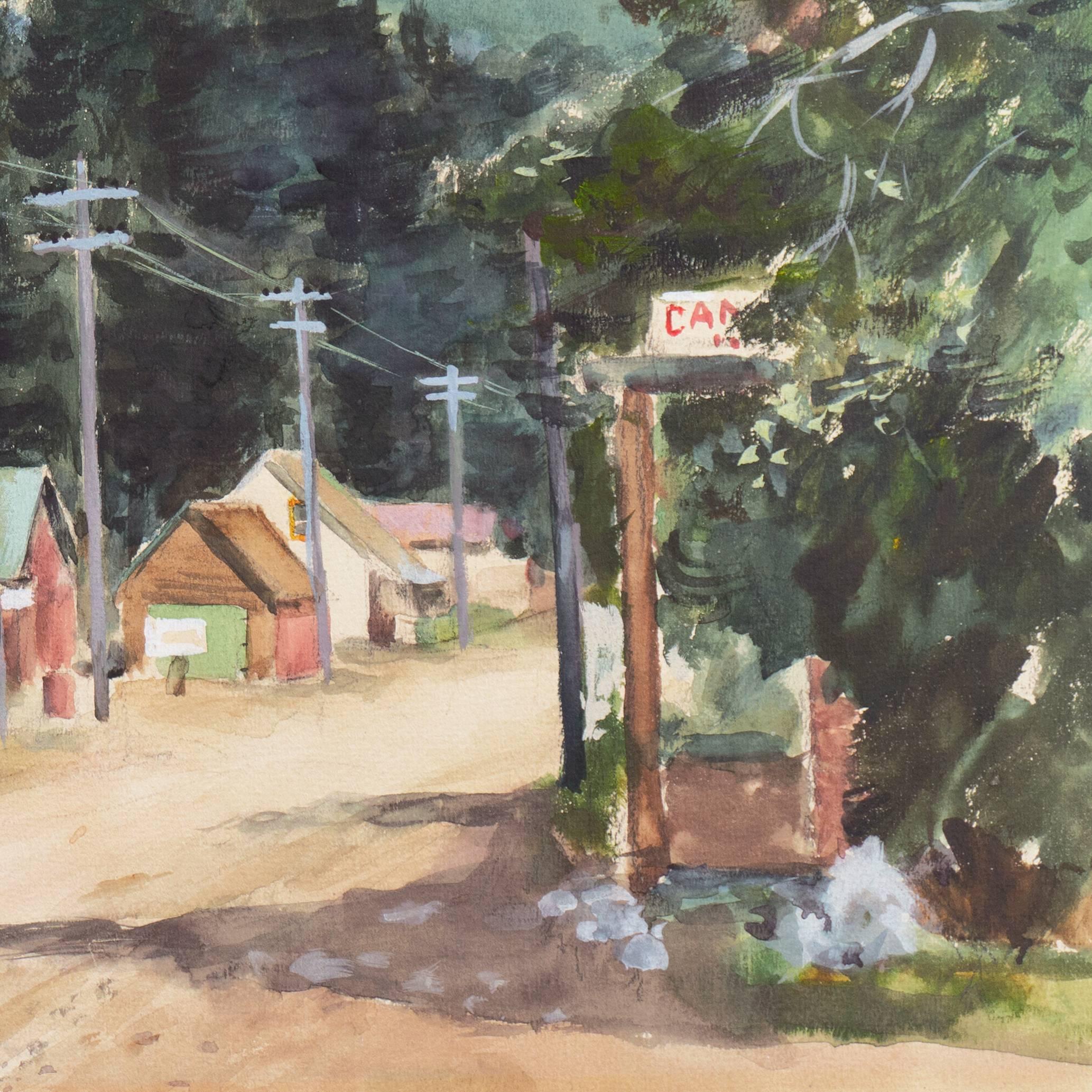'Gold Country, California', San Francisco Bay Area, Hungarian, Foster City - Brown Landscape Art by Michel Kady