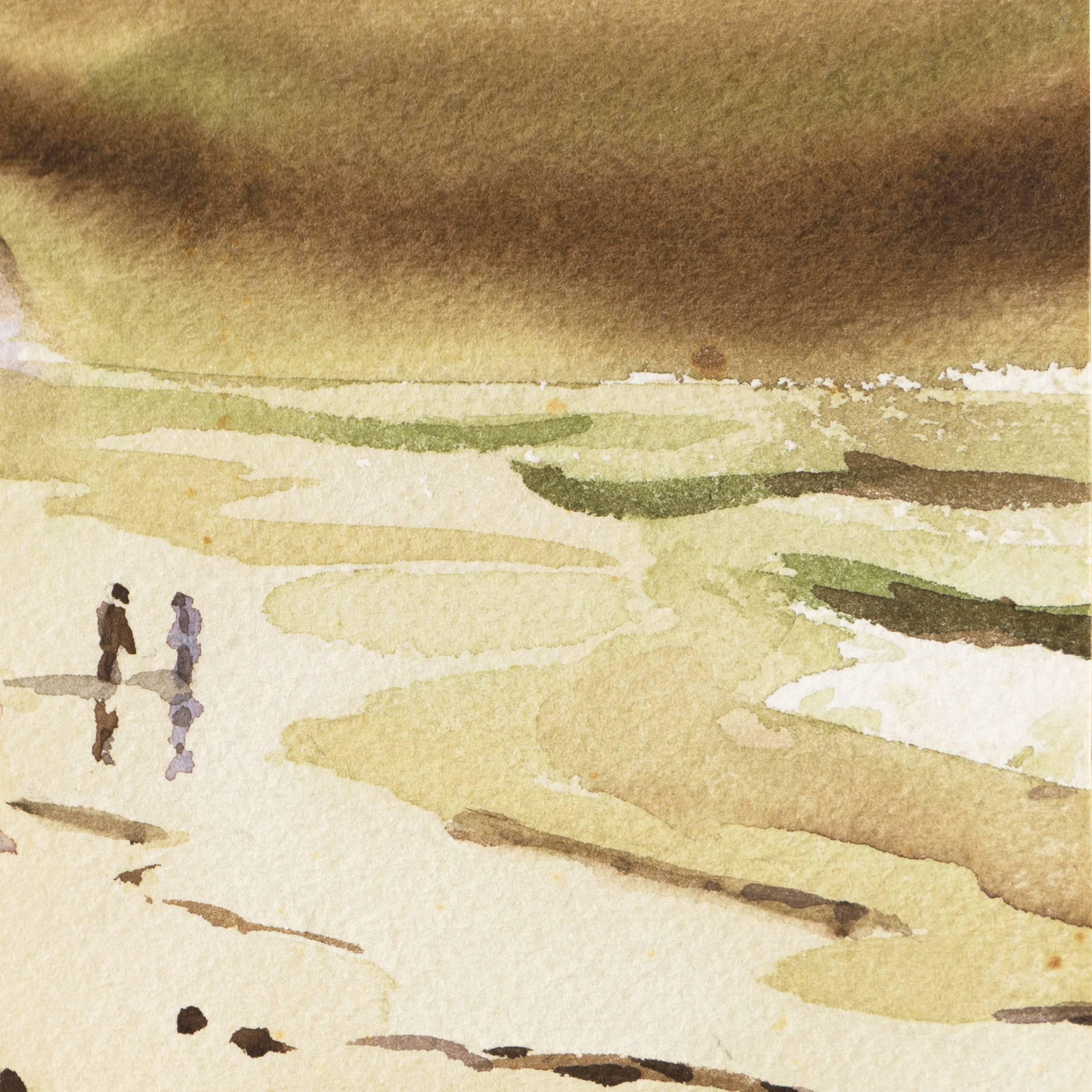 'Torrey Pines Beach, San Diego', Carmel Art Association, Monterey Museum of Art - Beige Landscape Art by Edwin Adamson 