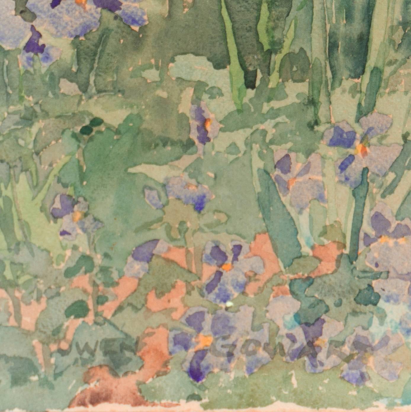 'Iris in a Garden', London Royal Academy, Canada - Art by Owen Goward