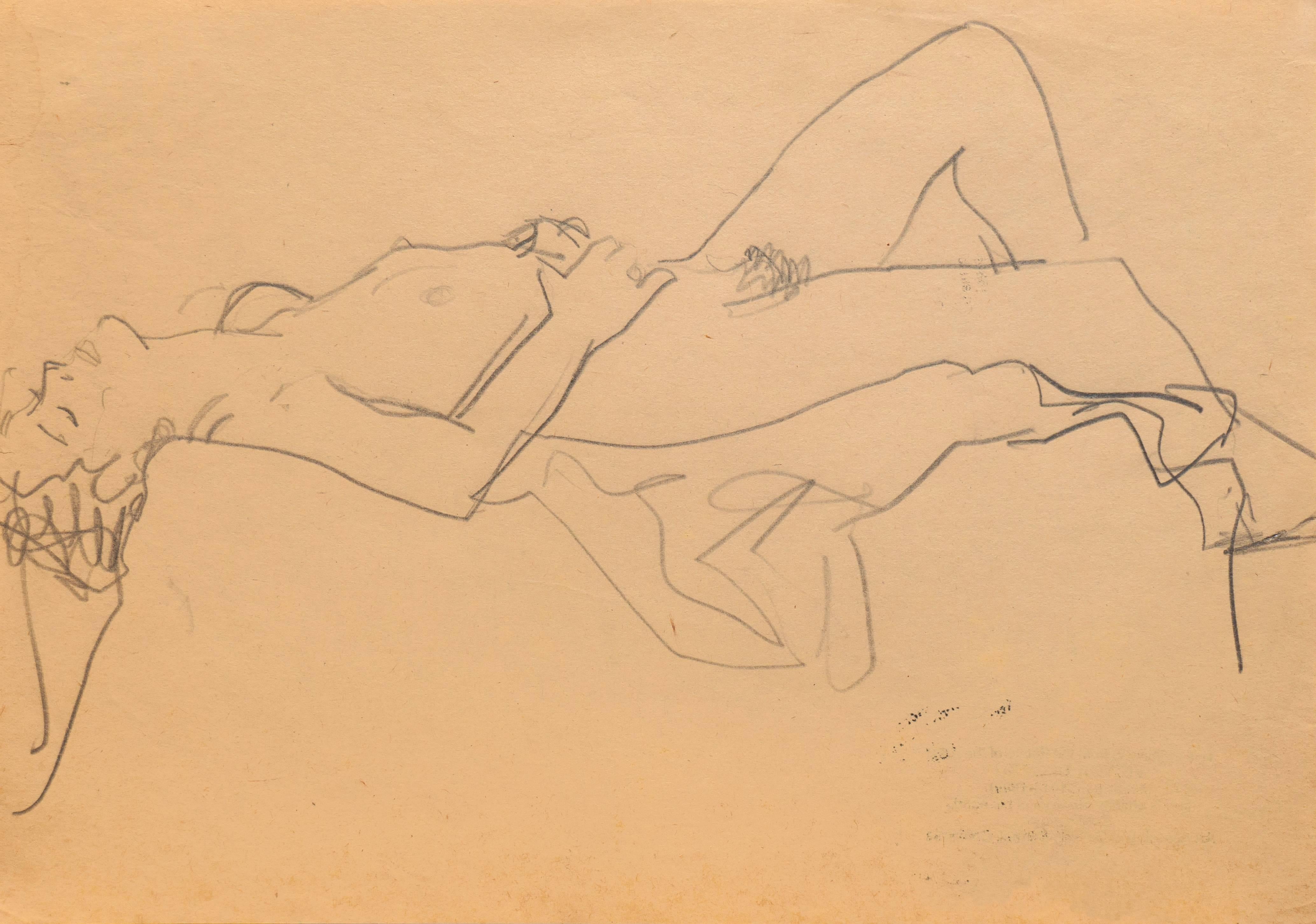 „Reclining Nude“, Paris, Louvre, Salon d'Automne, Ac. Chaumière, LACMA, SFAA – Art von Victor Di Gesu