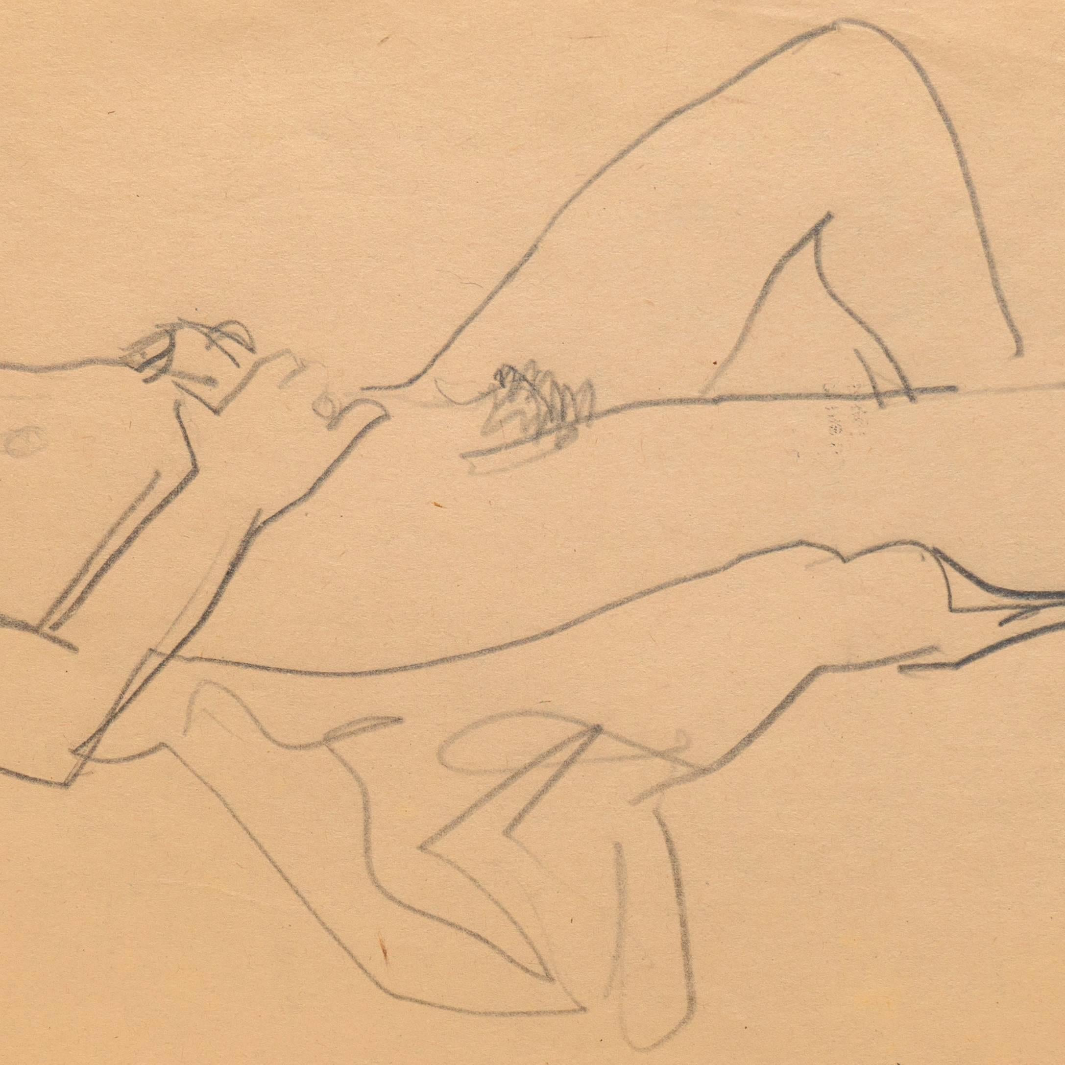'Reclining Nude', Paris, Louvre, Salon d'Automne, Ac. Chaumière, LACMA, SFAA For Sale 1