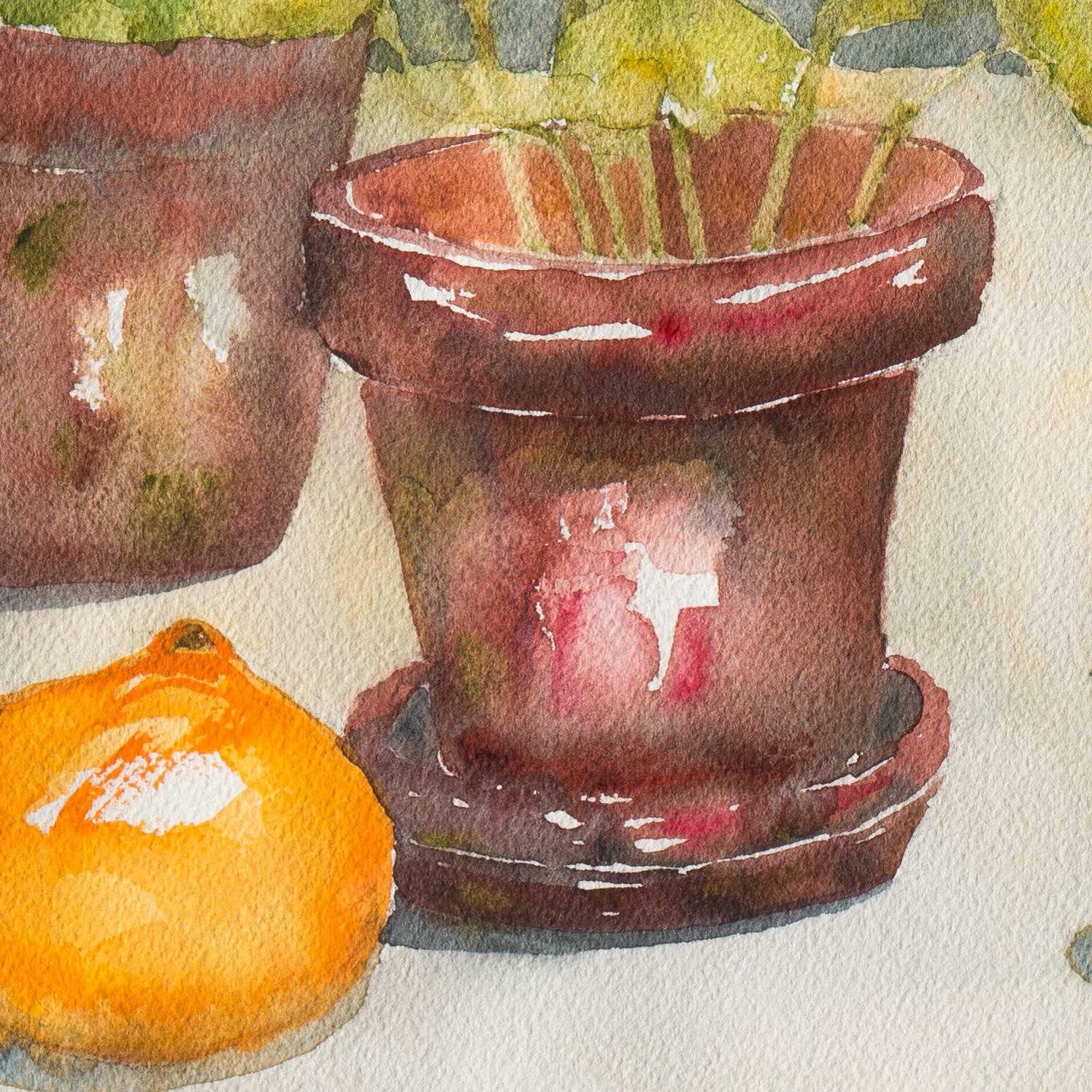 'Still Life of Fruit', Carmel, California woman artist - Beige Still-Life by Suzette Sayles