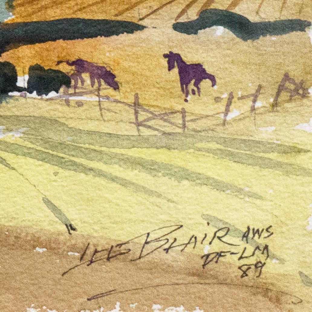 'Horse Ranch, Northern California', CWS, Post-Impressionist landscape - Art by Lee Everett Blair