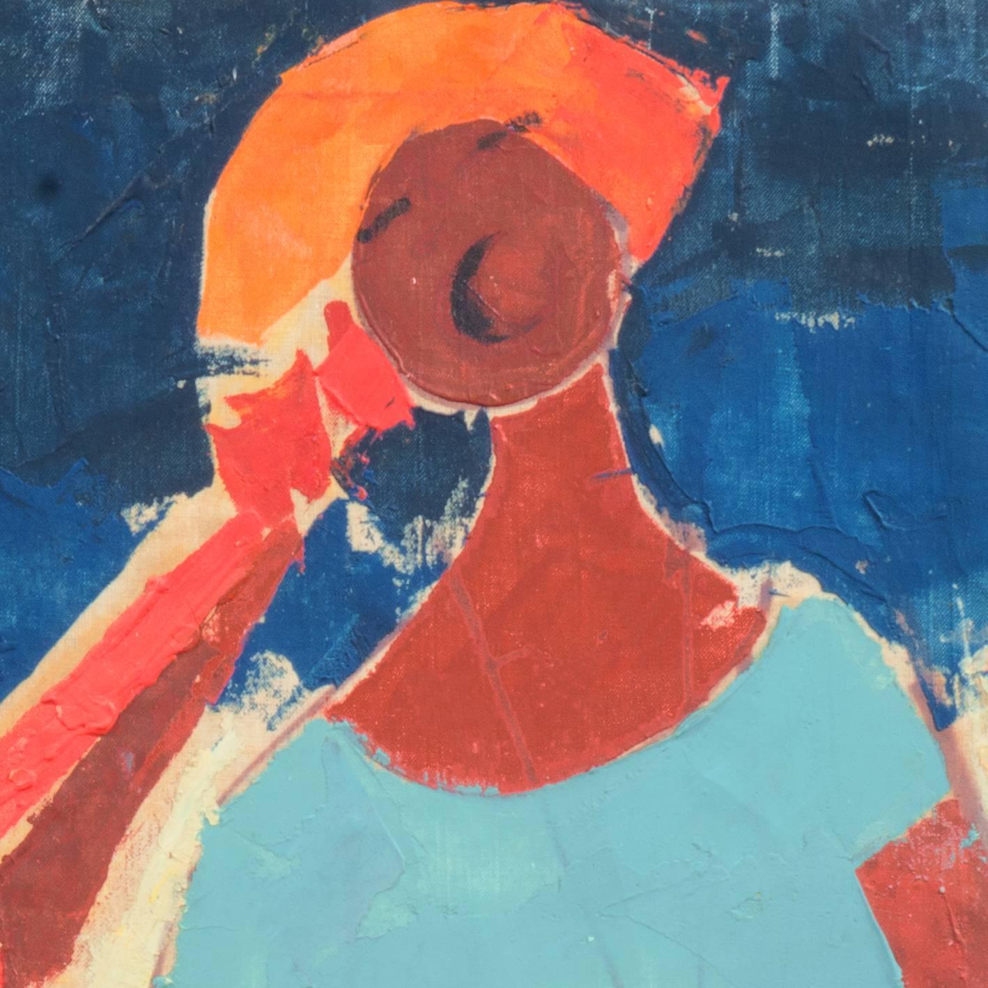 'Musicisti del Carnevale', figurazione post-impressionista brasiliana, Rio de Janeiro 3