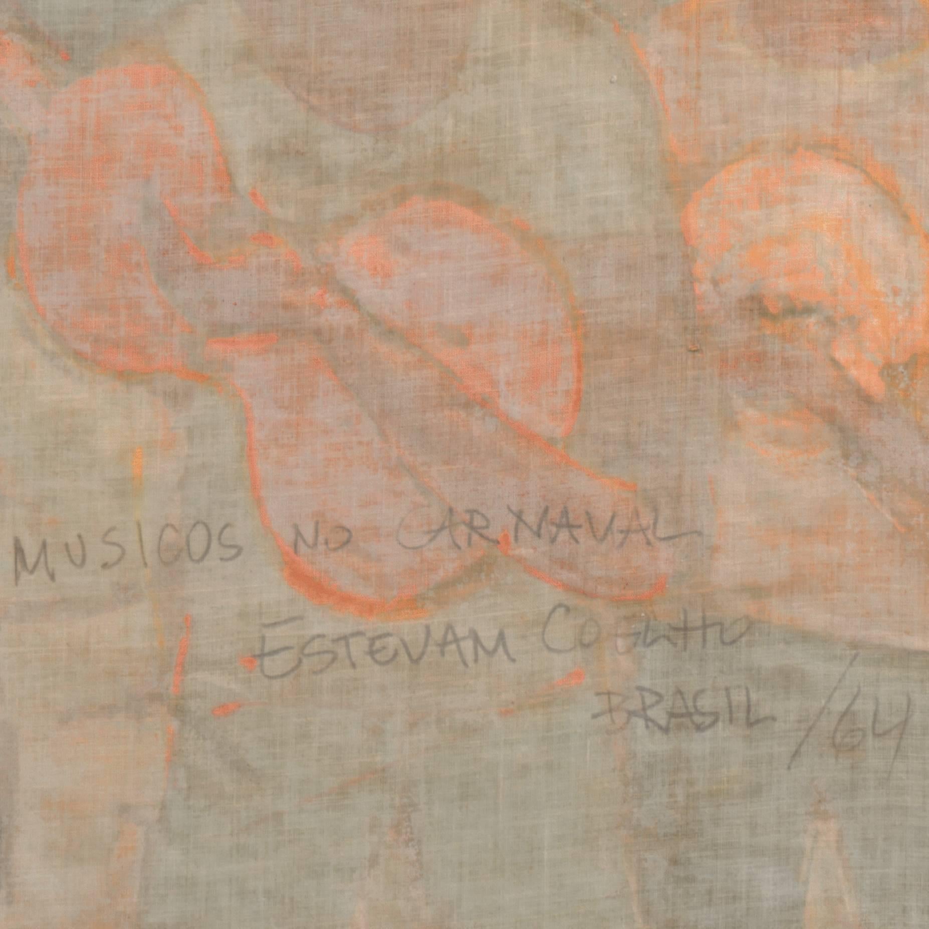 'Musicisti del Carnevale', figurazione post-impressionista brasiliana, Rio de Janeiro 5