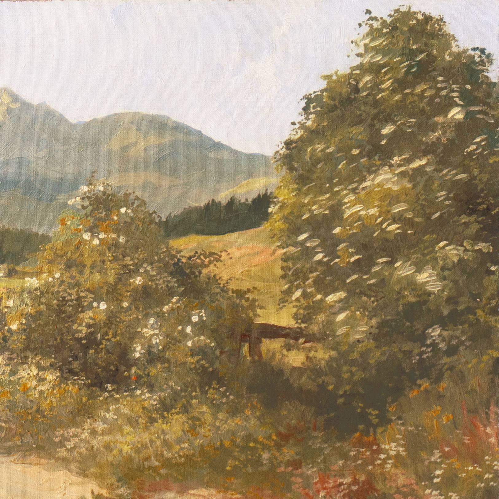 'Logging Cart with Horses', Academy, Large Realist Panoramic Alpine Landscape 2