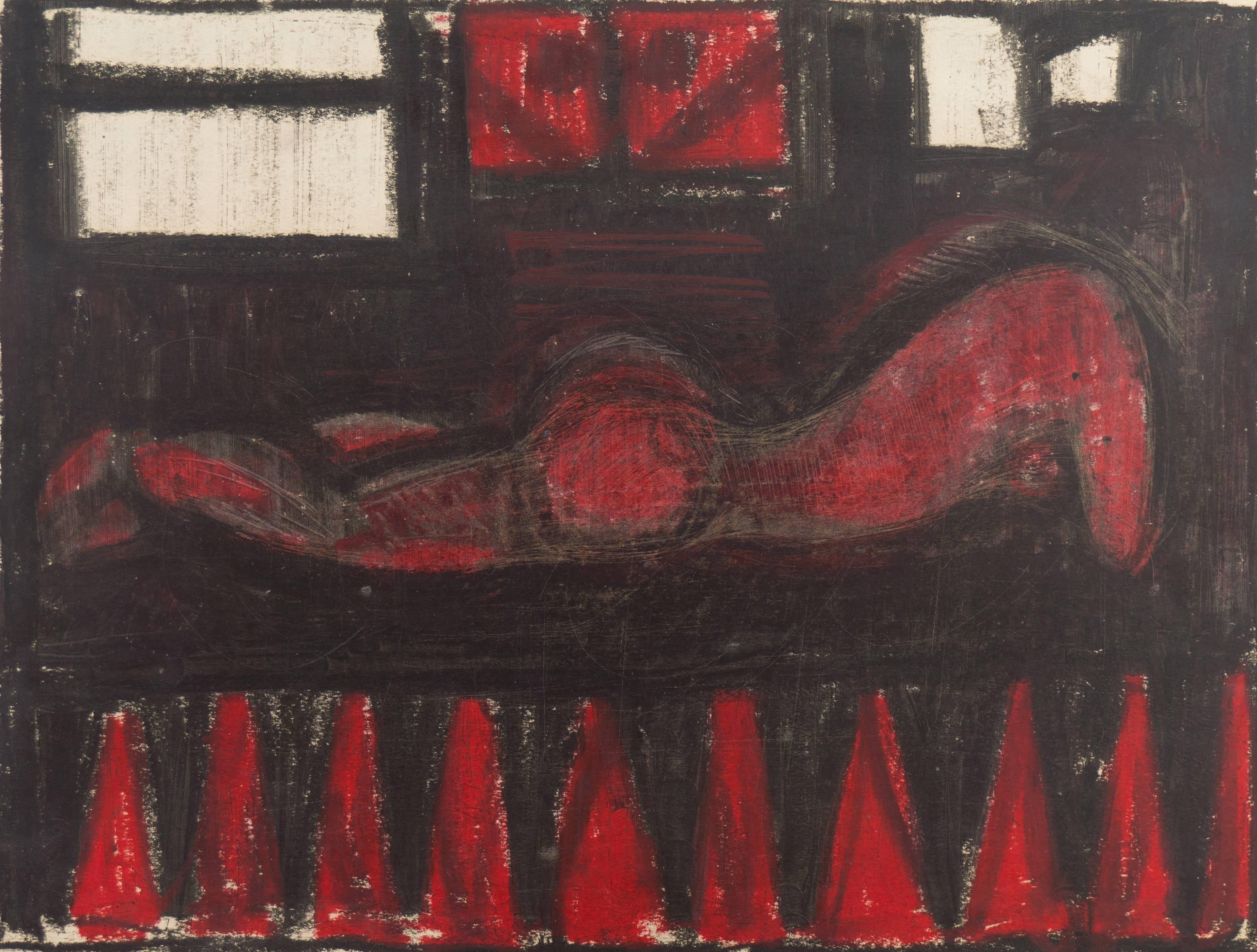 Mujer de rojo", Modernista de California, Modernismo de la Bahía de San Francisco, Thiebaud