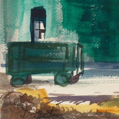 „Railroad Yard“:: Oakland:: Kalifornien:: Künstlerin einer Frau:: San Francisco Art Association