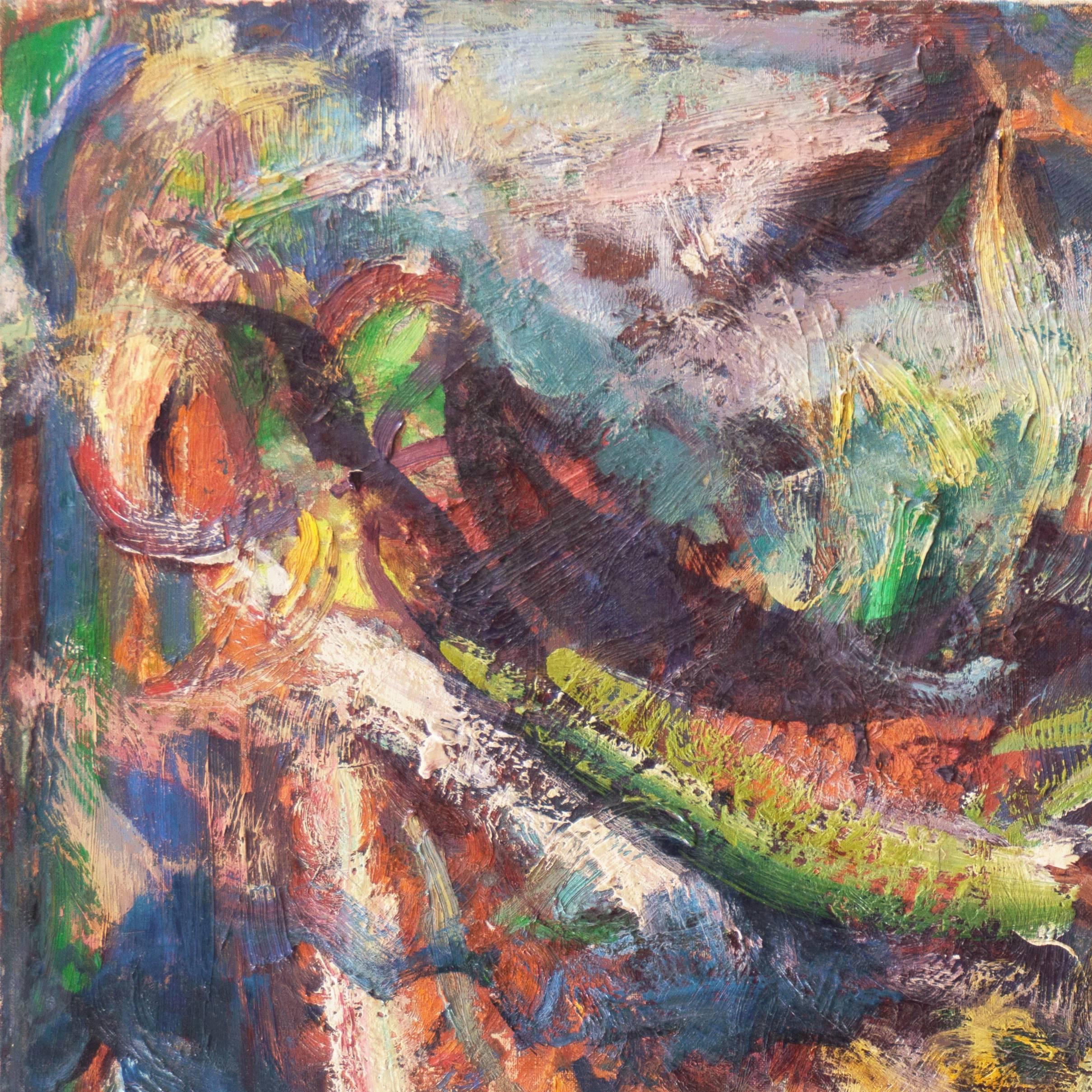 Amerikanischer Abstrakter Expressionist Öl – Painting von Seymour Locks