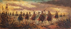 'Orientalist Berber Cavalry Charge', French Romantic School