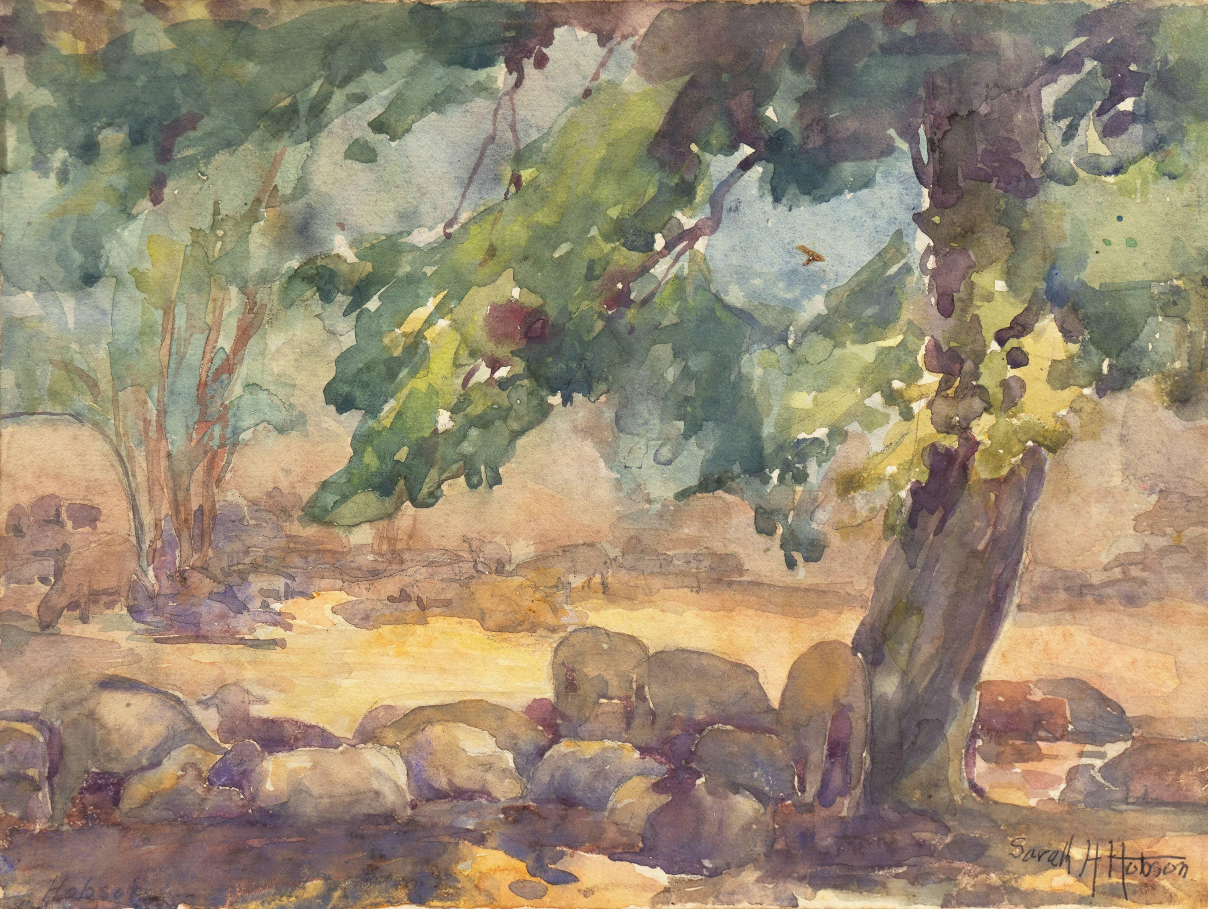 Sarah Hobson Landscape Art - 'Resting in the Shade', AIC