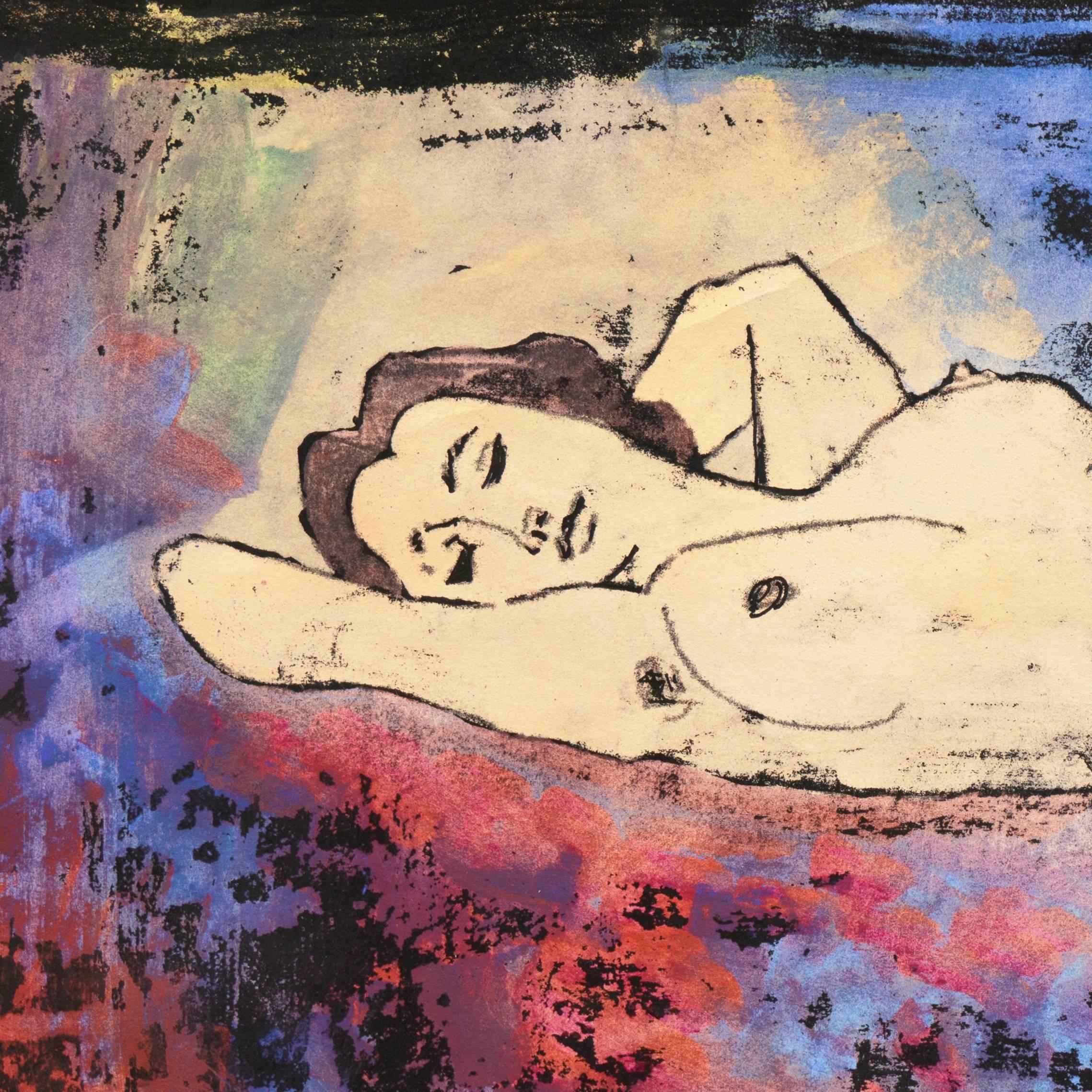 Nudo reclinato', Glasgow School of Art, Dundee, Figurale post-impressionista in vendita 1