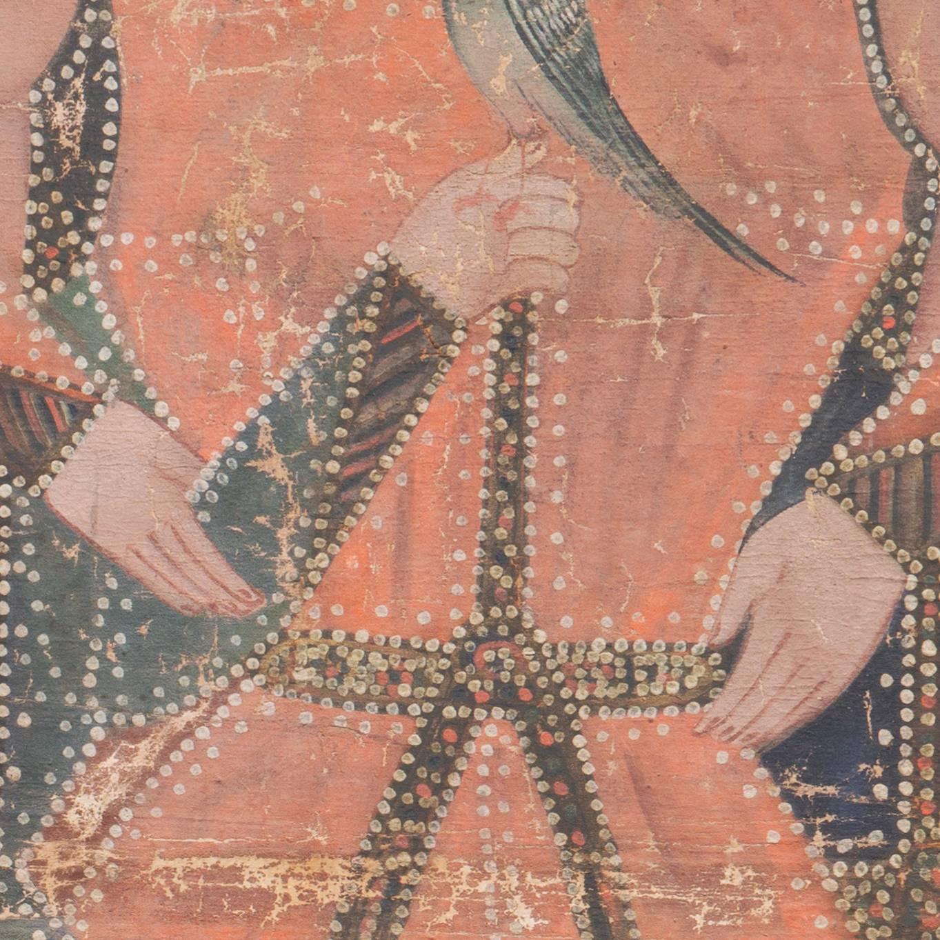'Sisters with a Songbird', 18th century Qajar Dynasty Persian Princesses, Zaman 1