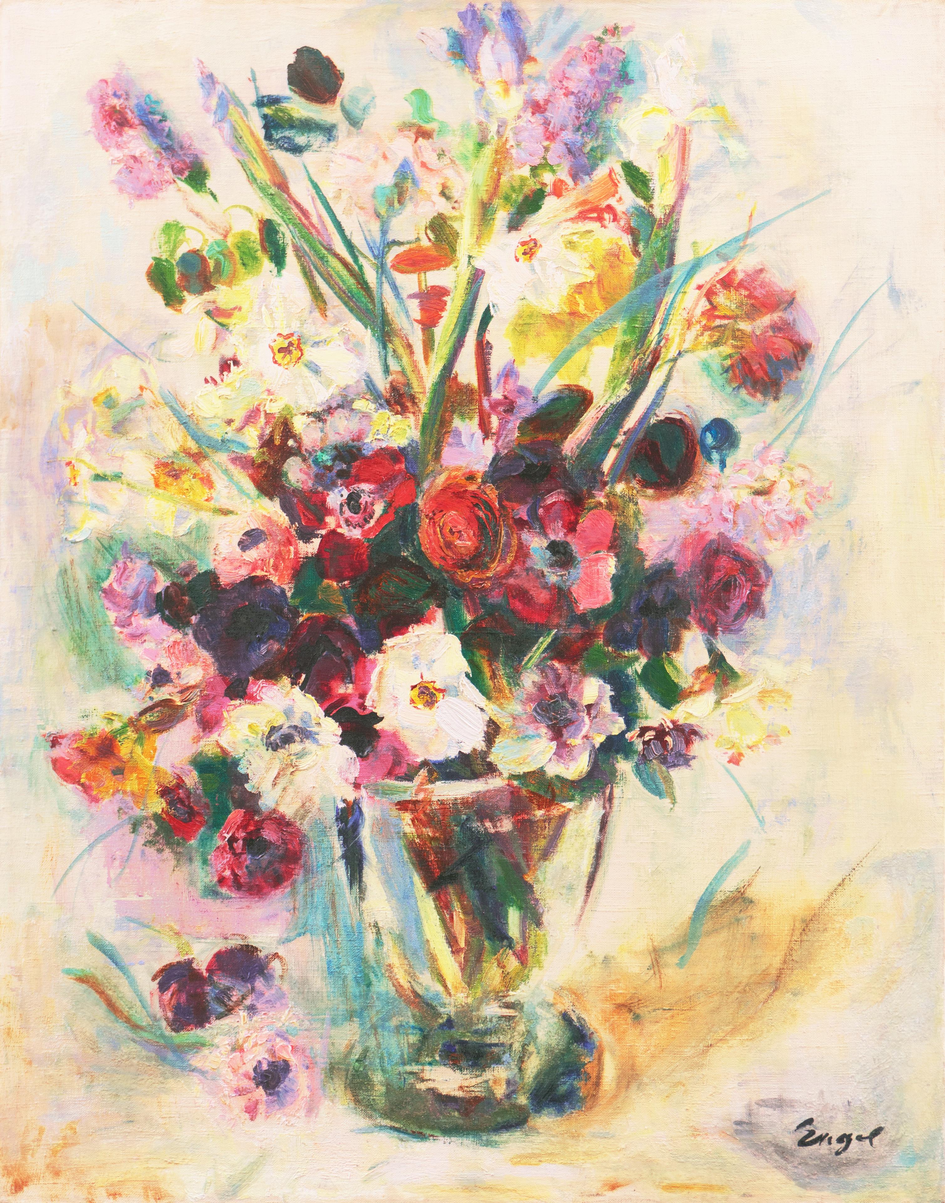 Irma Engel Grabhorn Still-Life Painting - 'Summer Flowers', Paris, Salon d'Automne, Post-Impressionist California Artist 