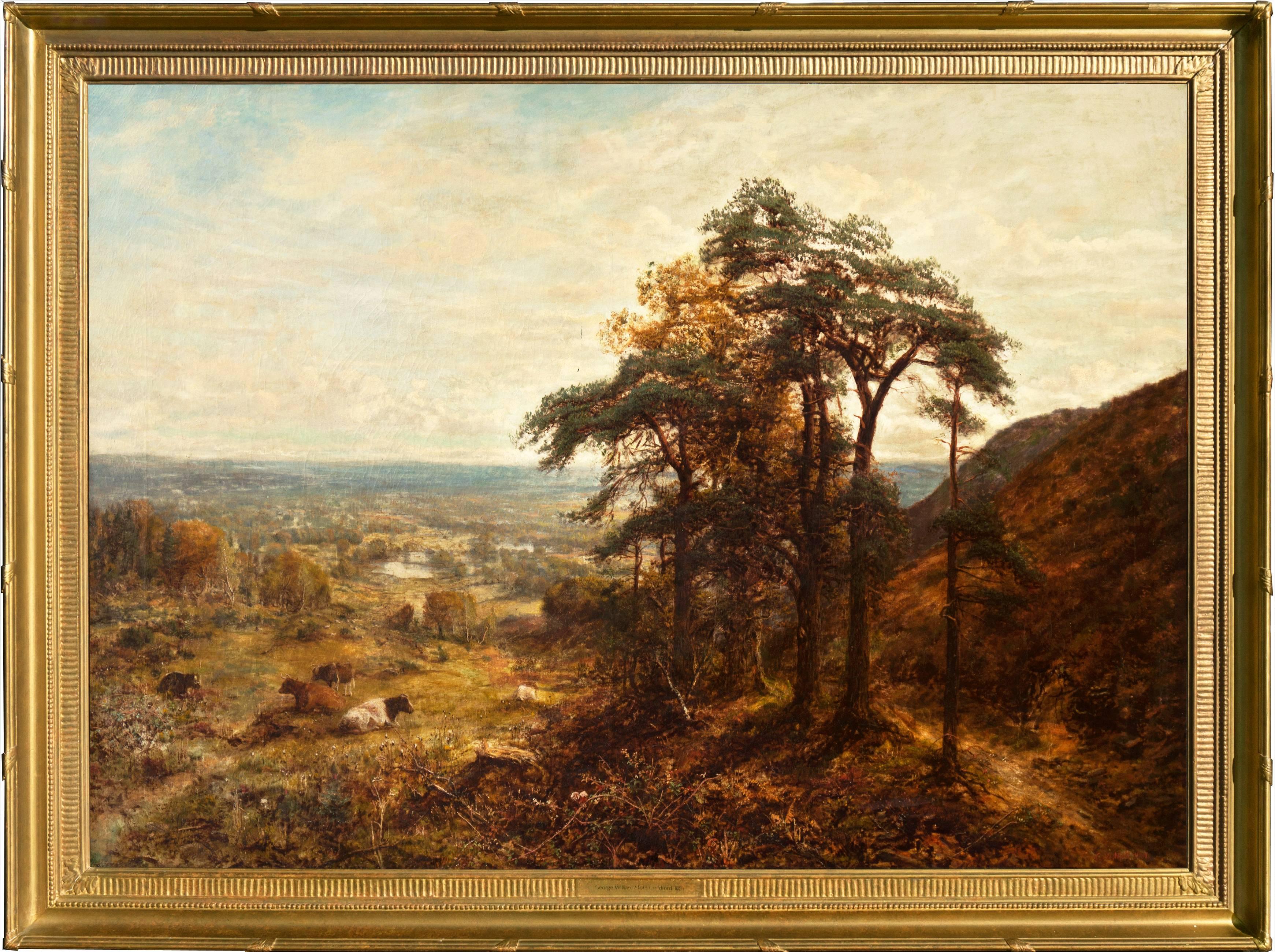 View of Guildford in the County of Surrey - Painting by George William Mote