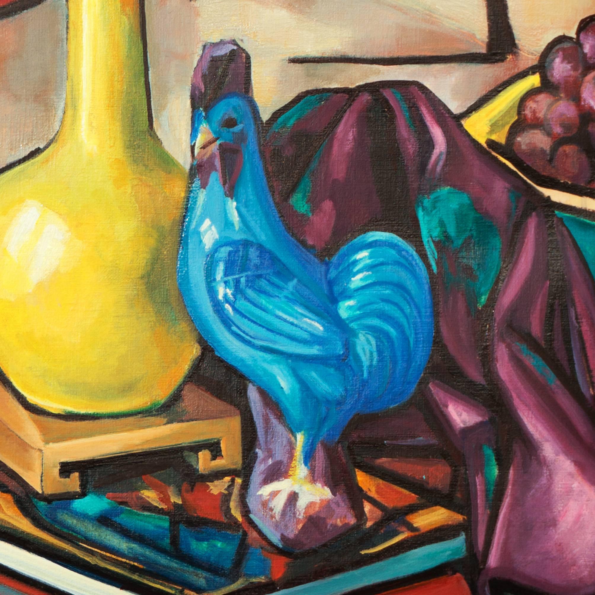 Still Life of Daffodils - Brown Still-Life Painting by Virginia Sevier Rogers