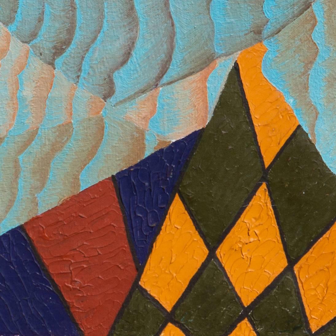 'Still Life with Carafe', Cubist derived, Modernist oil Still Life 1