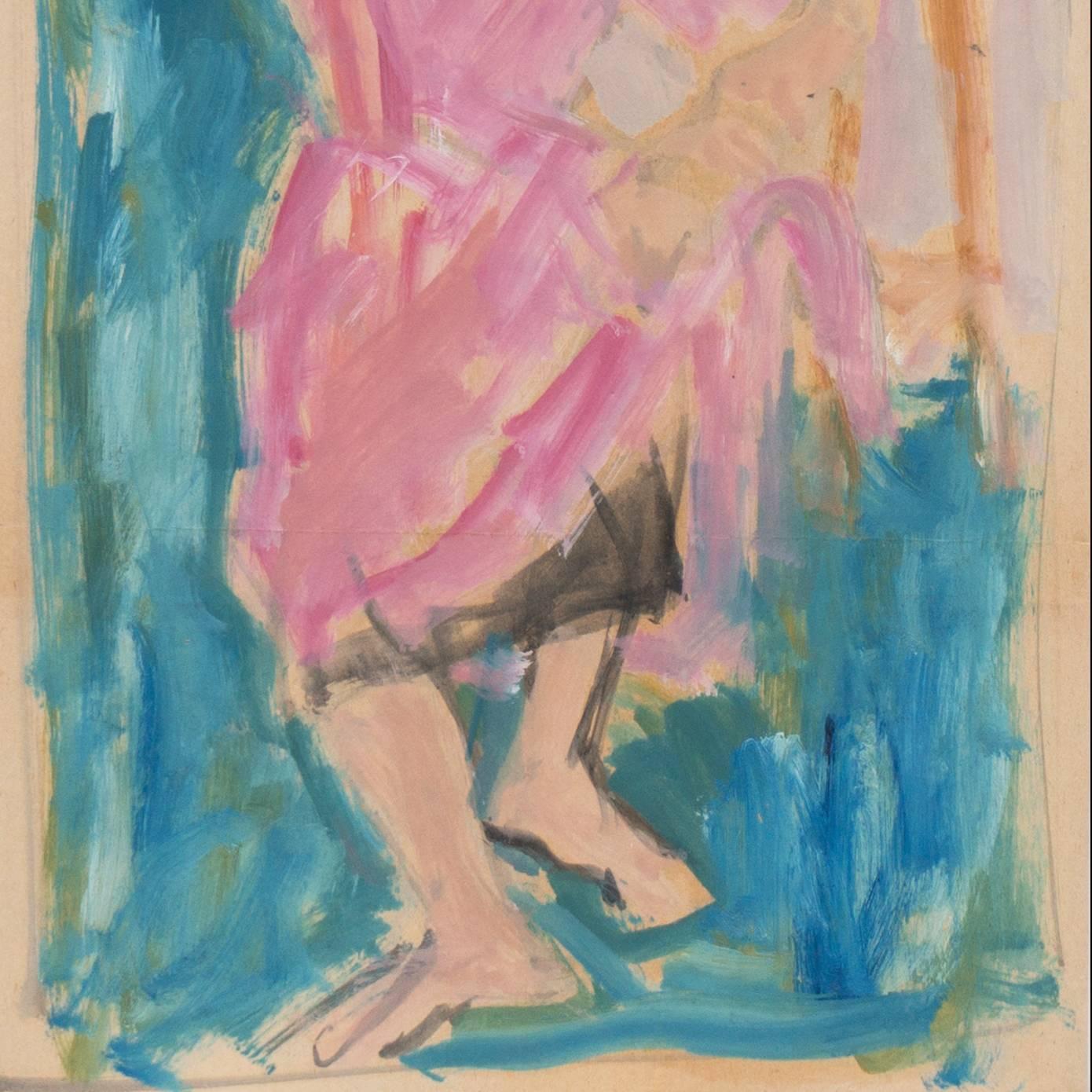 'Dancer in Rose', Paris, Louvre, Académie Chaumière, Carmel, California, LACMA - Post-Impressionist Painting by Victor Di Gesu