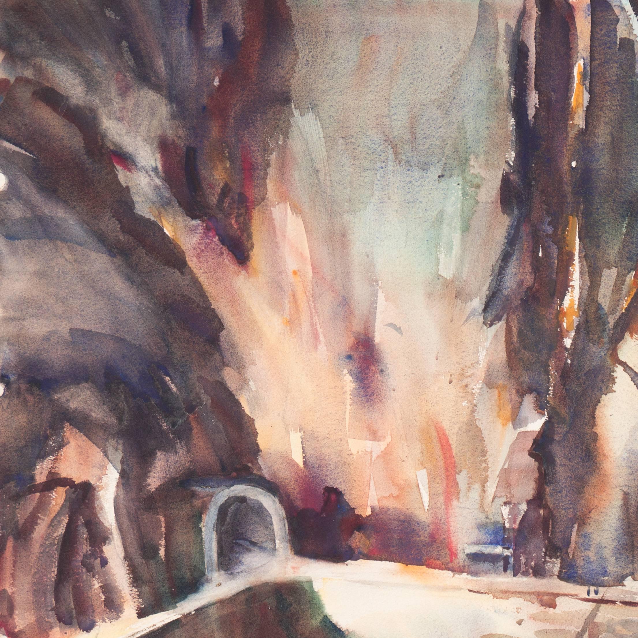 Porto di Sark' Channel Islands, California, Laguna Beach Art Association, Carmel - Landscape Painting Beige di John Bingham