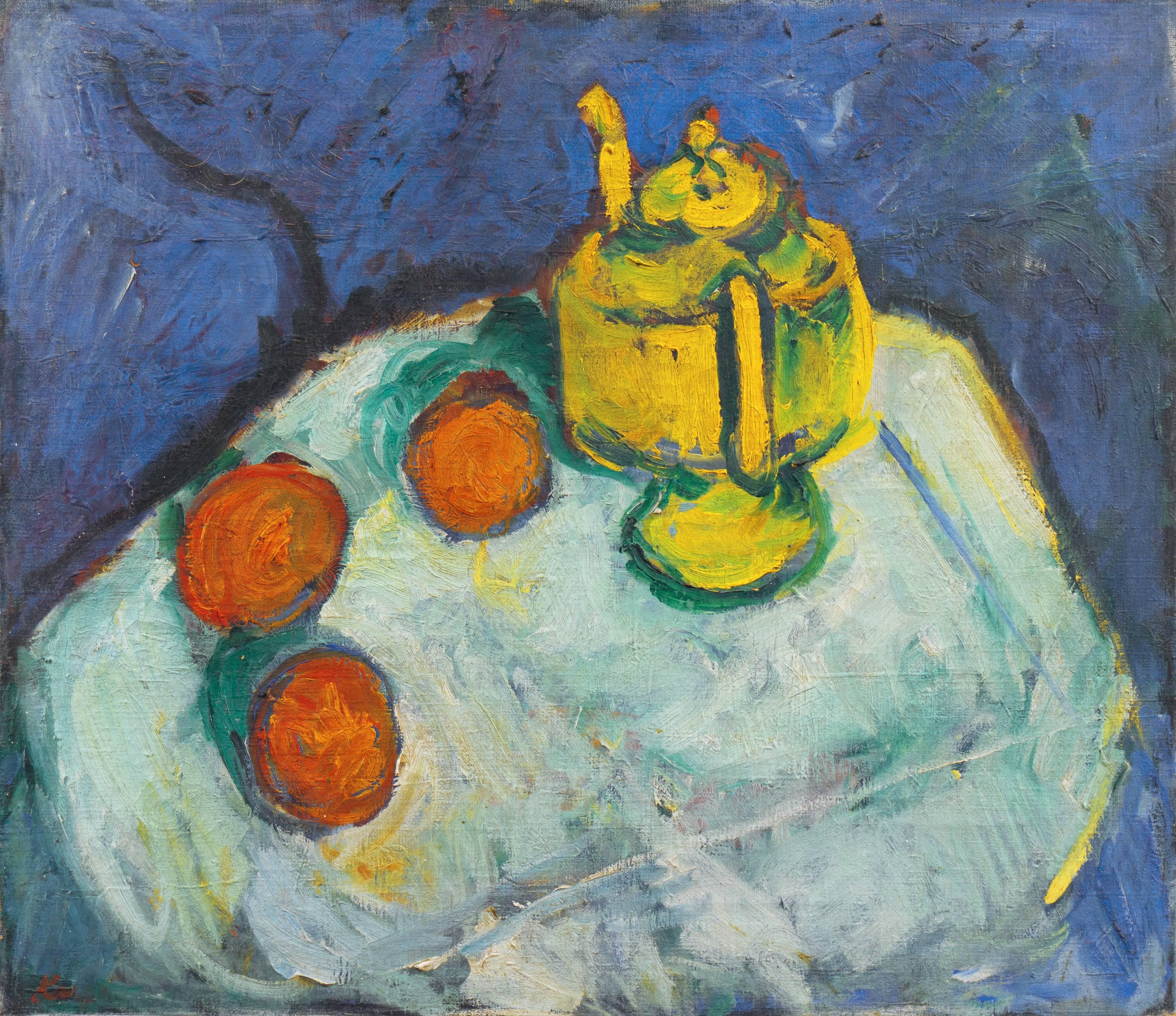 Kay Christensen Still-Life Painting - 'Still Life with Teapot', Paris, Royal Academy of Art, Copenhagen, State Museum