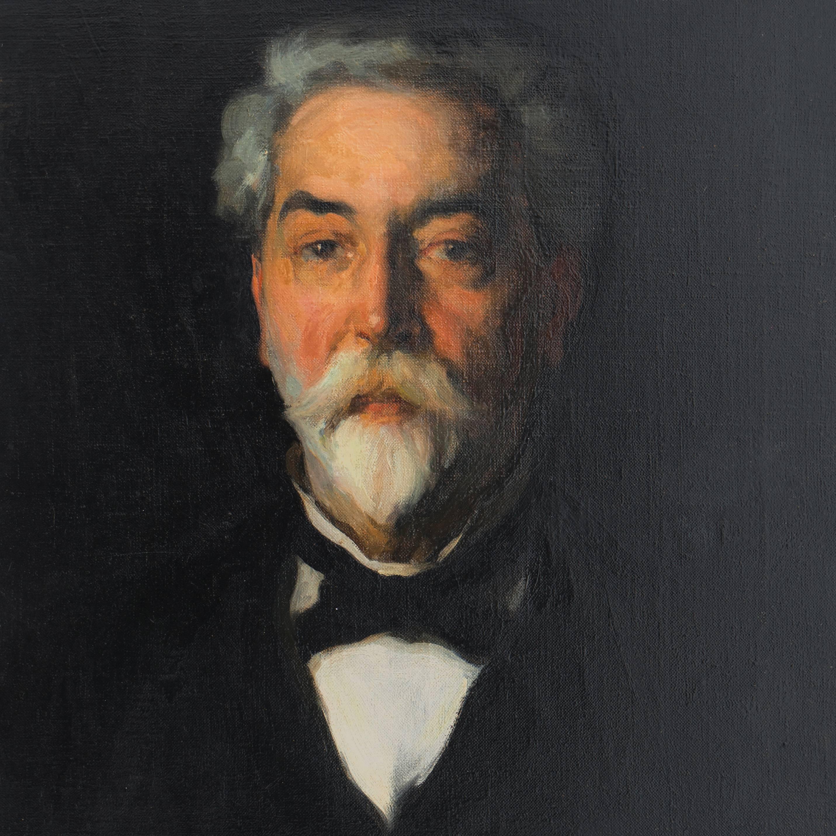 Portrait of Domingo Mora - Painting by Francis Luis Mora