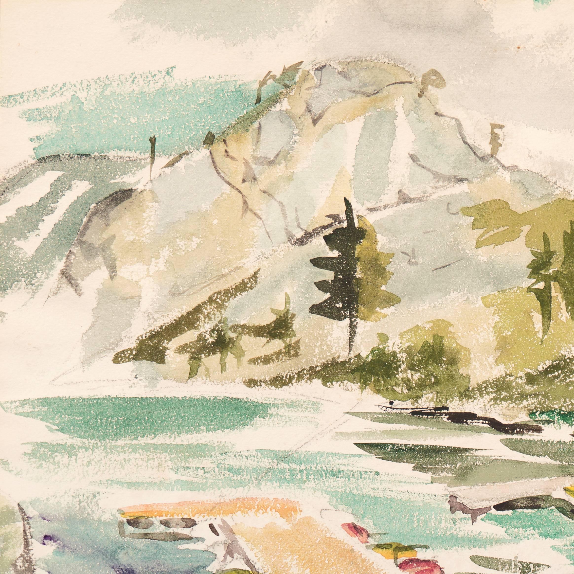 'Mountain Landscape', American Modernism, Midcentury landscape - Art by Joyce Bolton