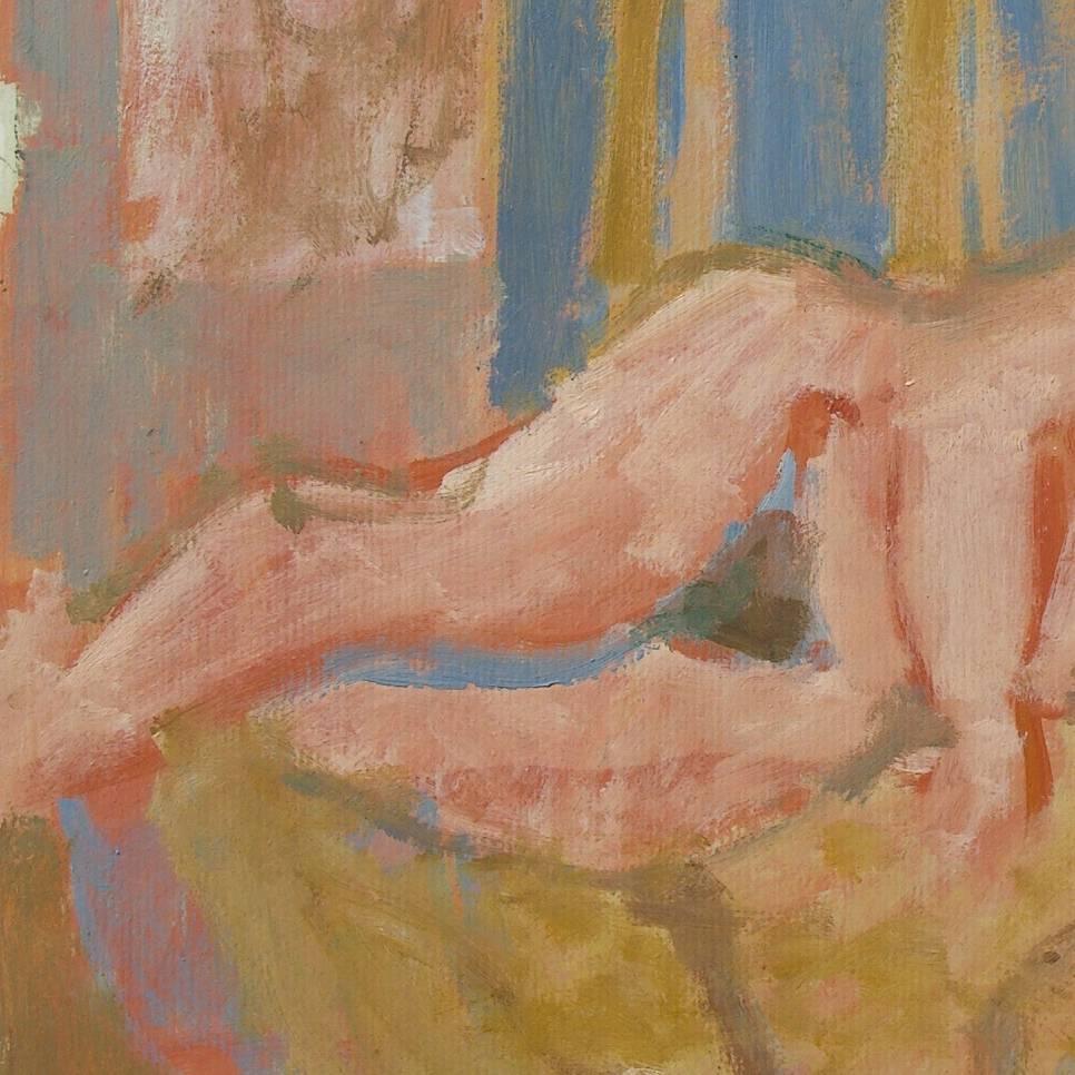 'Reclining Nude', Carmel, California, Paris, Louvre, Académie Chaumière, LACMA - Post-Impressionist Painting by Victor Di Gesu