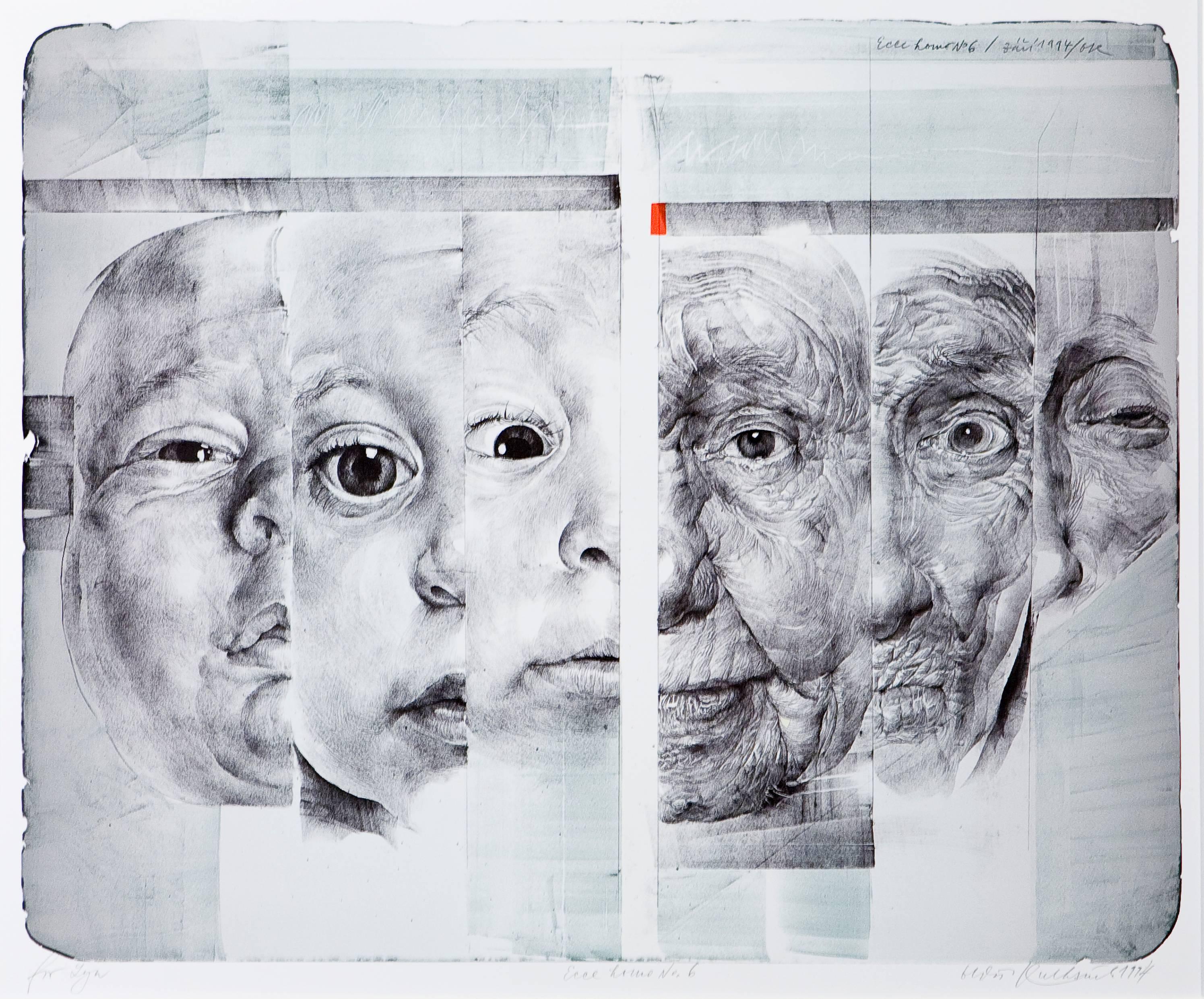 Oldrich Kulhánek Figurative Print - Ecce Homo #6  (Ecce Homo Series)