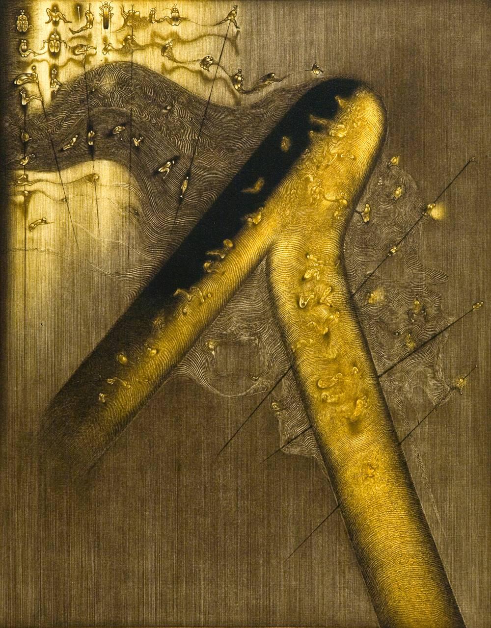 Robert Jancovic Figurative Print - Zbierka (Collection/Like Pinned Insects)