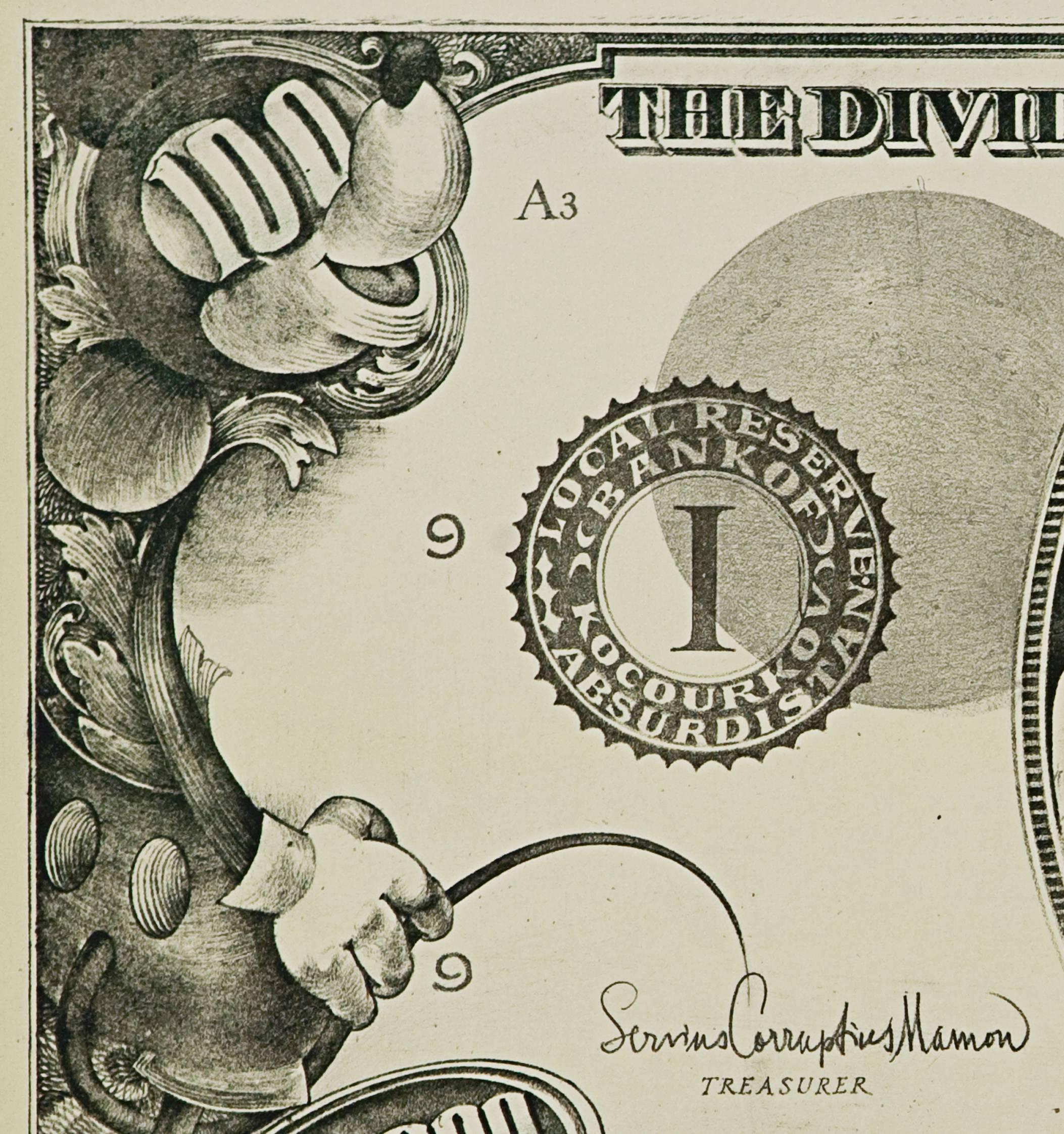 100, 000 Dollars  (Funny Money Series) - Print by Oldrich Kulhánek