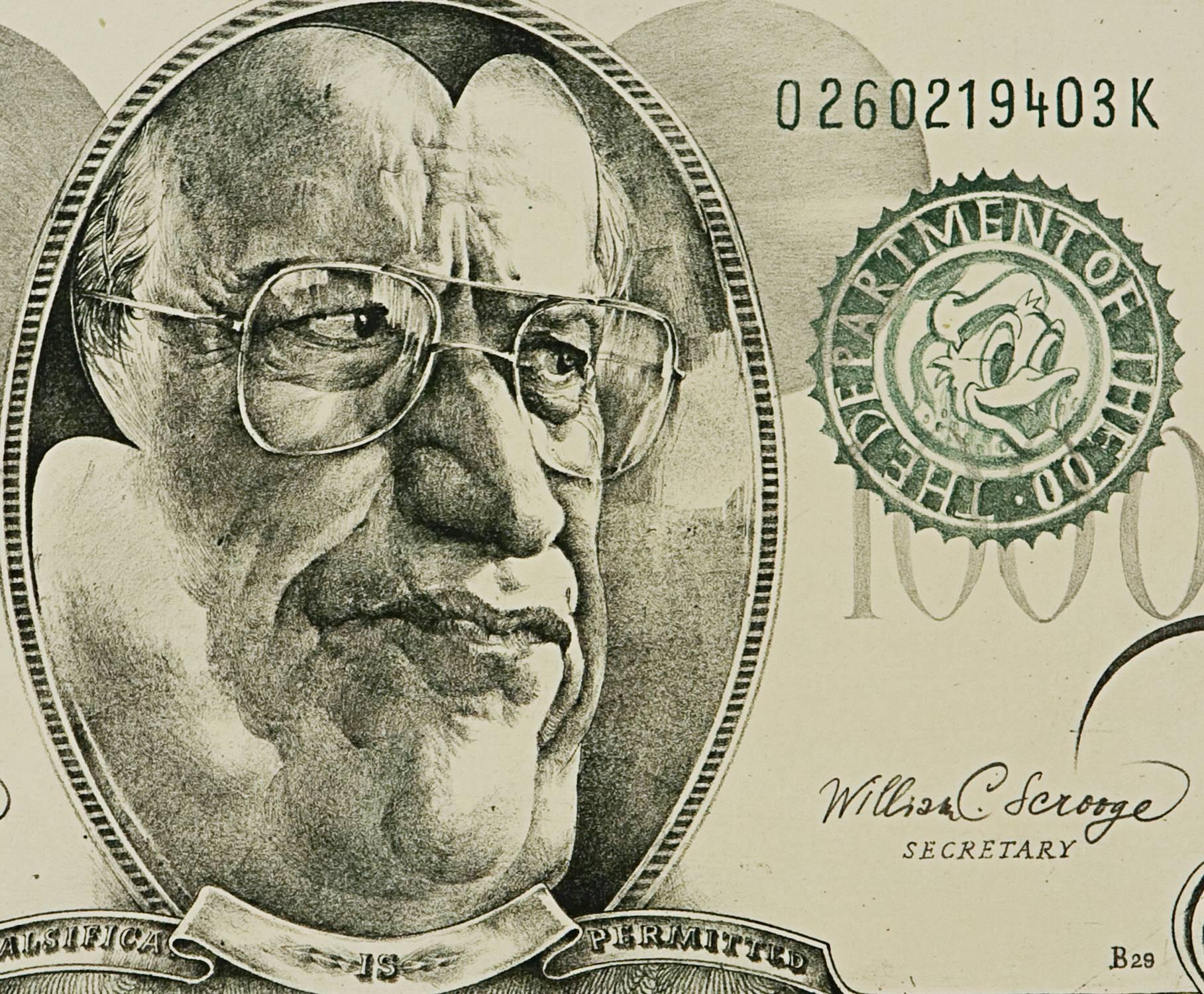 100, 000 Dollars  (Funny Money Series) - Contemporary Print by Oldrich Kulhánek