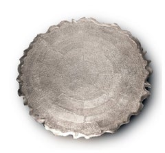 Silver 'Corona' Decorative Plate by Alexandra Agudelo