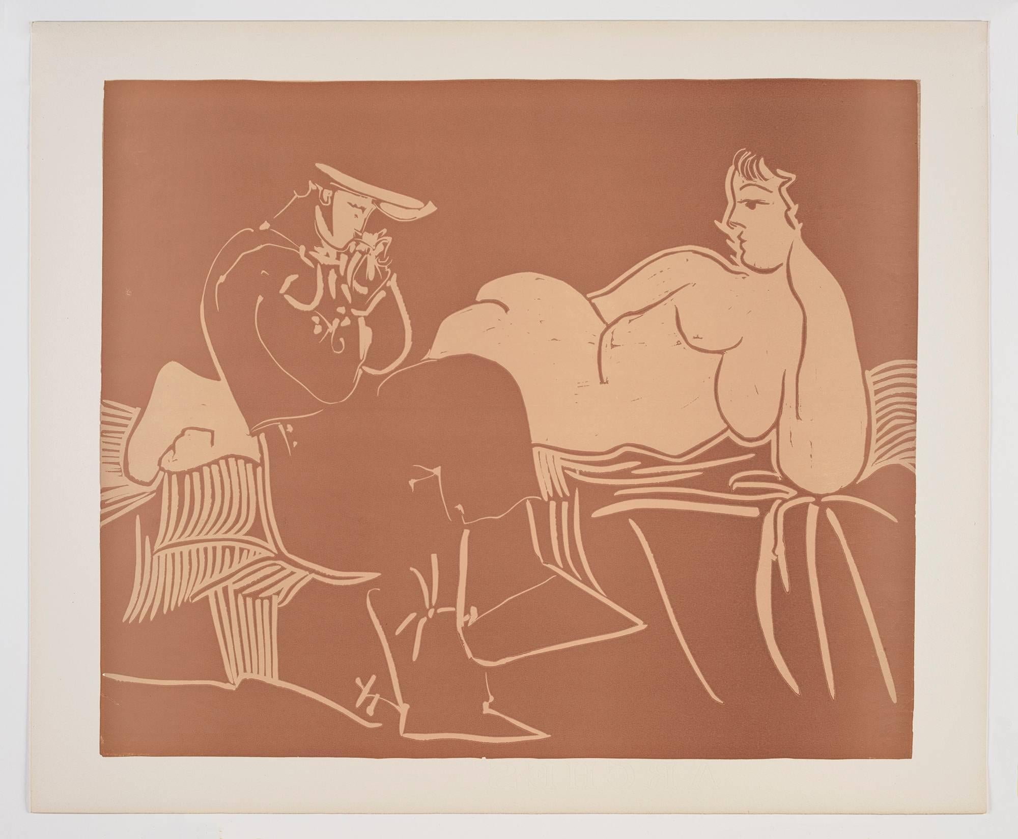 Pablo Picasso Figurative Print - L'Aubade, avec Femme Accoudée