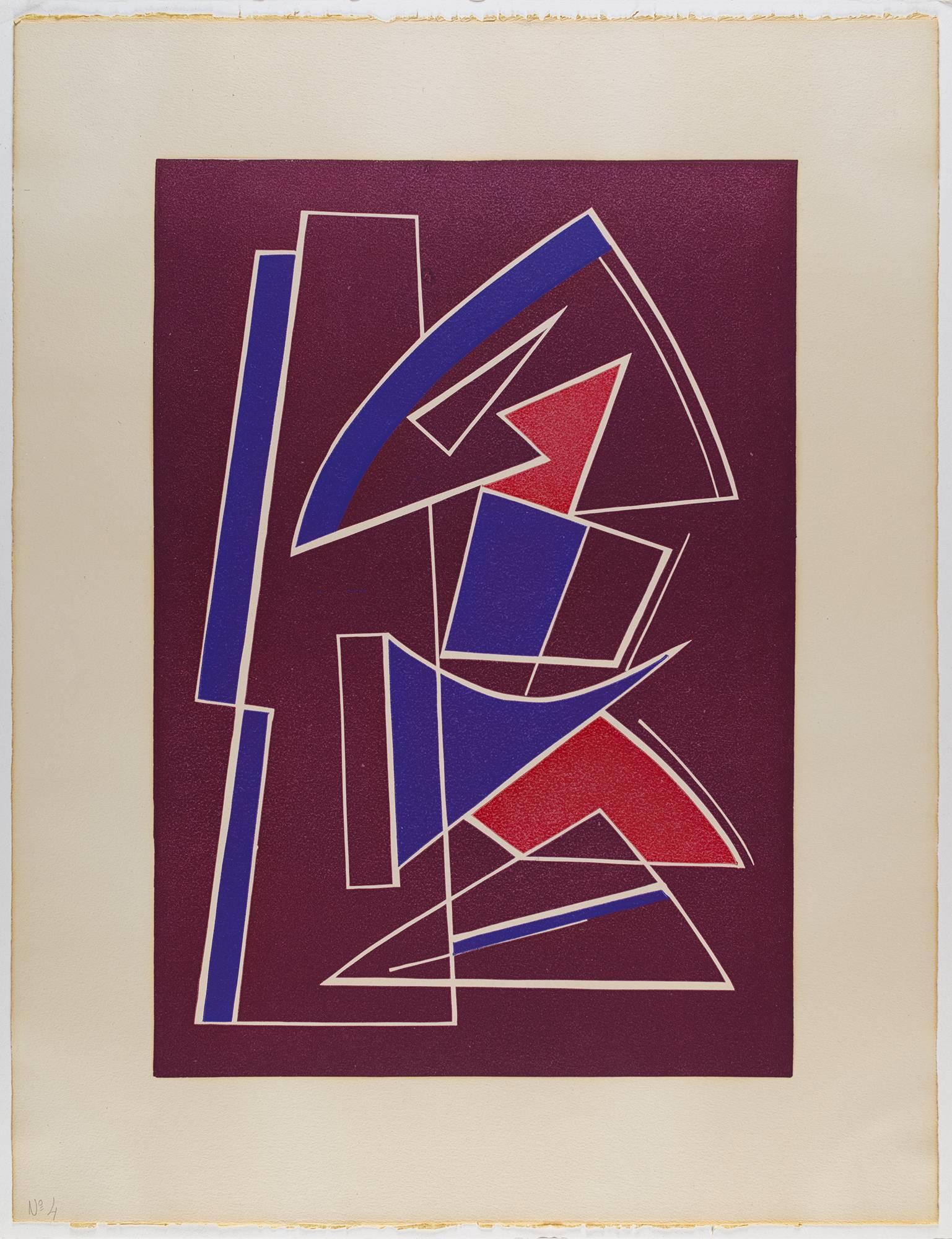 Alberto Magnelli Abstract Print - La Magnanerie de la Ferrage, Plate IV 