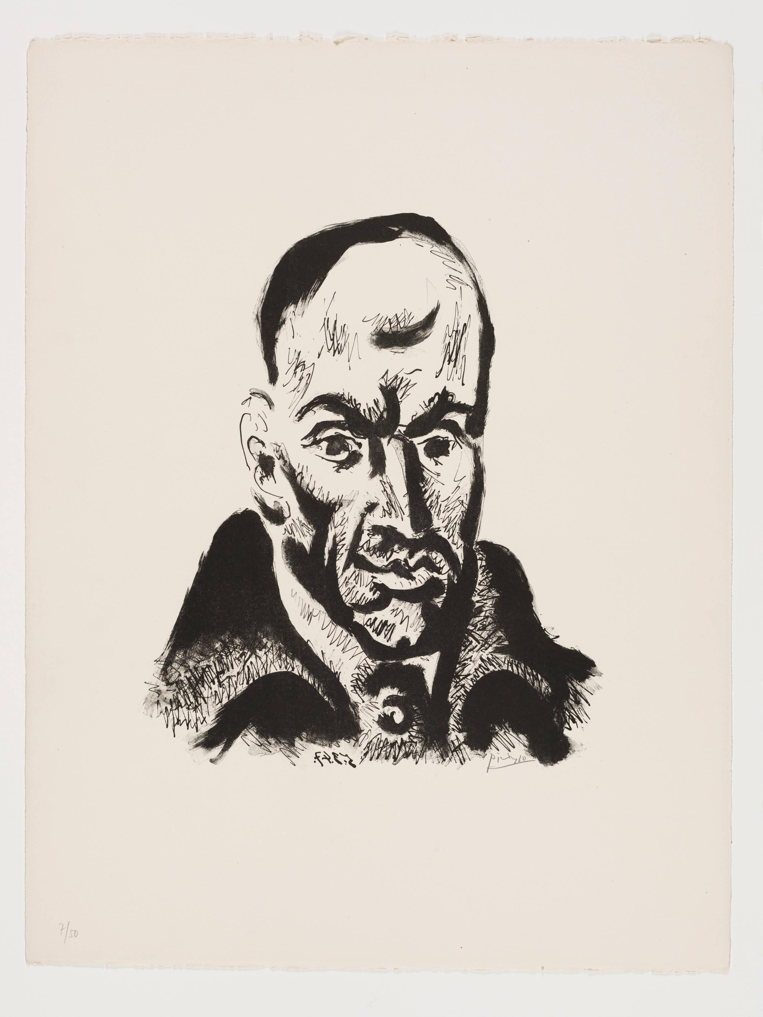 Pablo Picasso Figurative Print - Portrait de Góngora