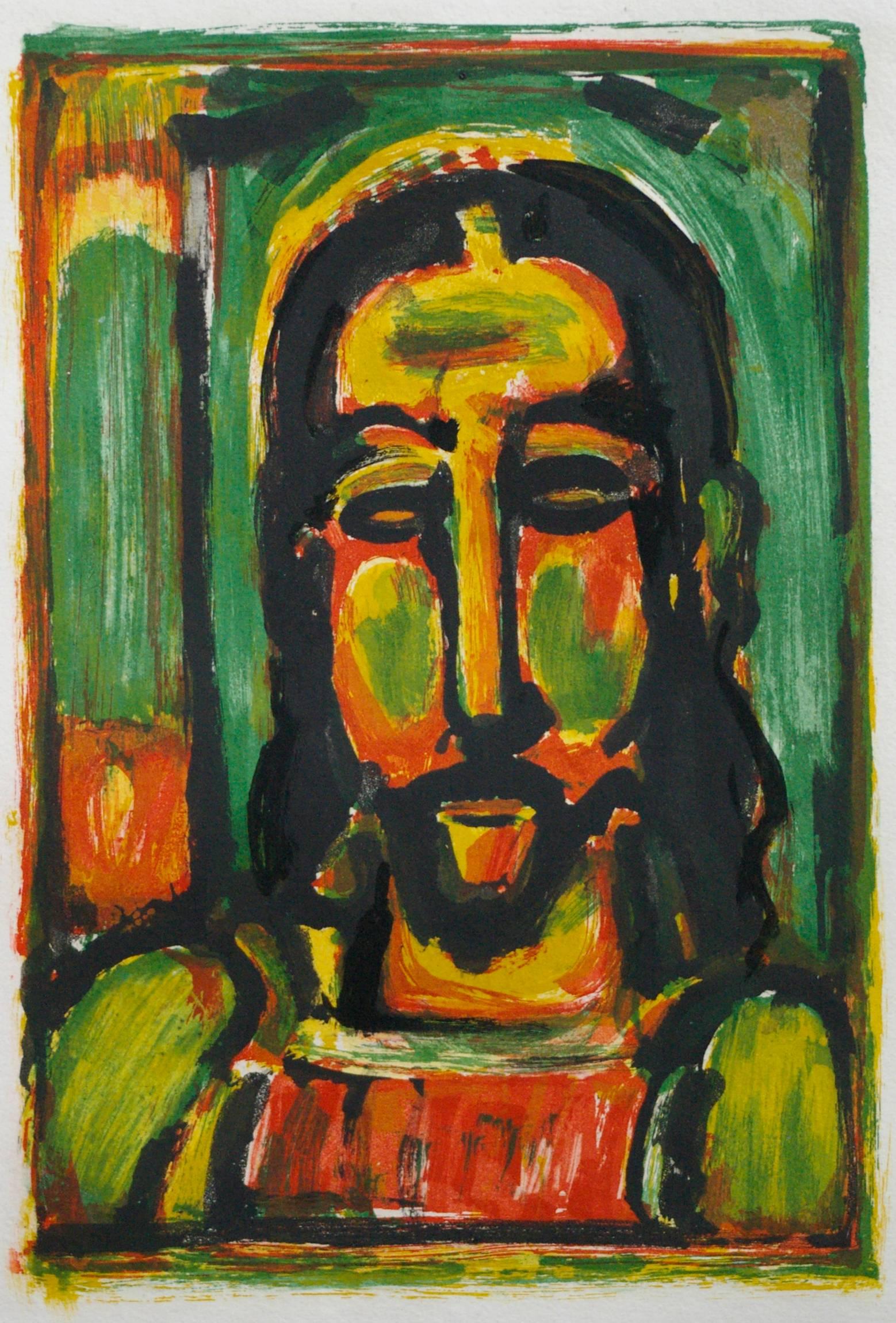 Passion - Brown Figurative Print by Georges Rouault