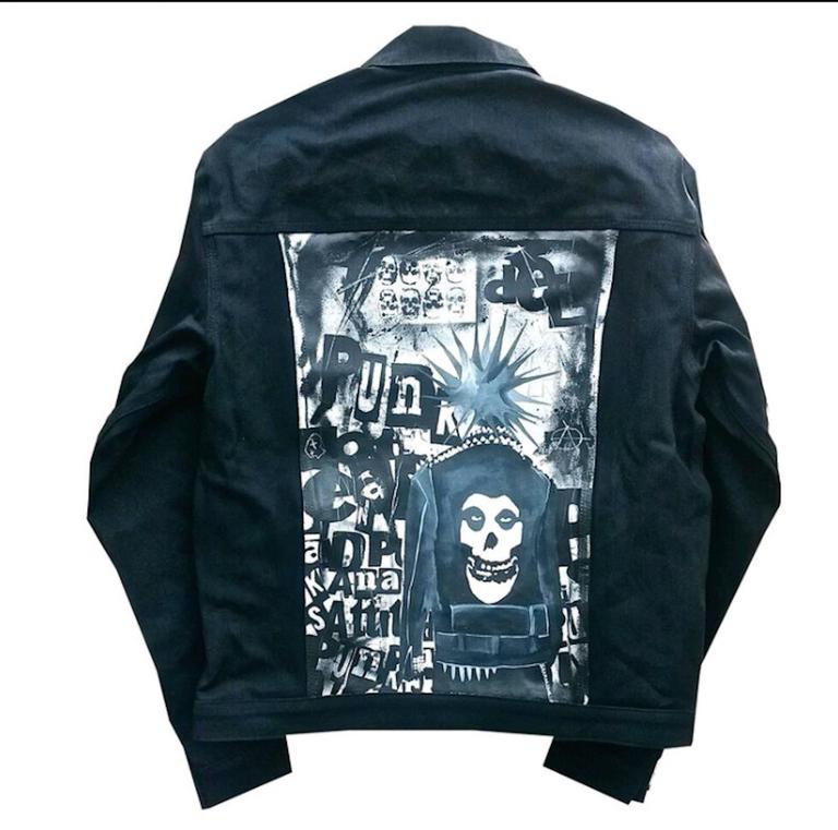 Zimad - Hand Painted Misfits Jacket, Mixed Media For Sale at 1stdibs